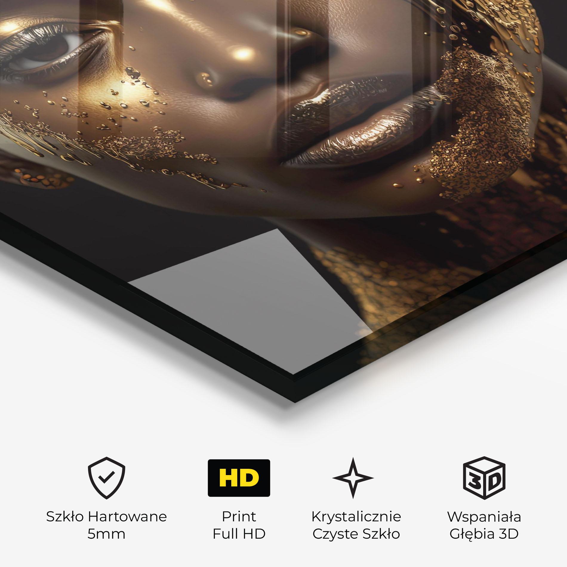 Obraz na Szkle Dripping Gold Woman mockup 3