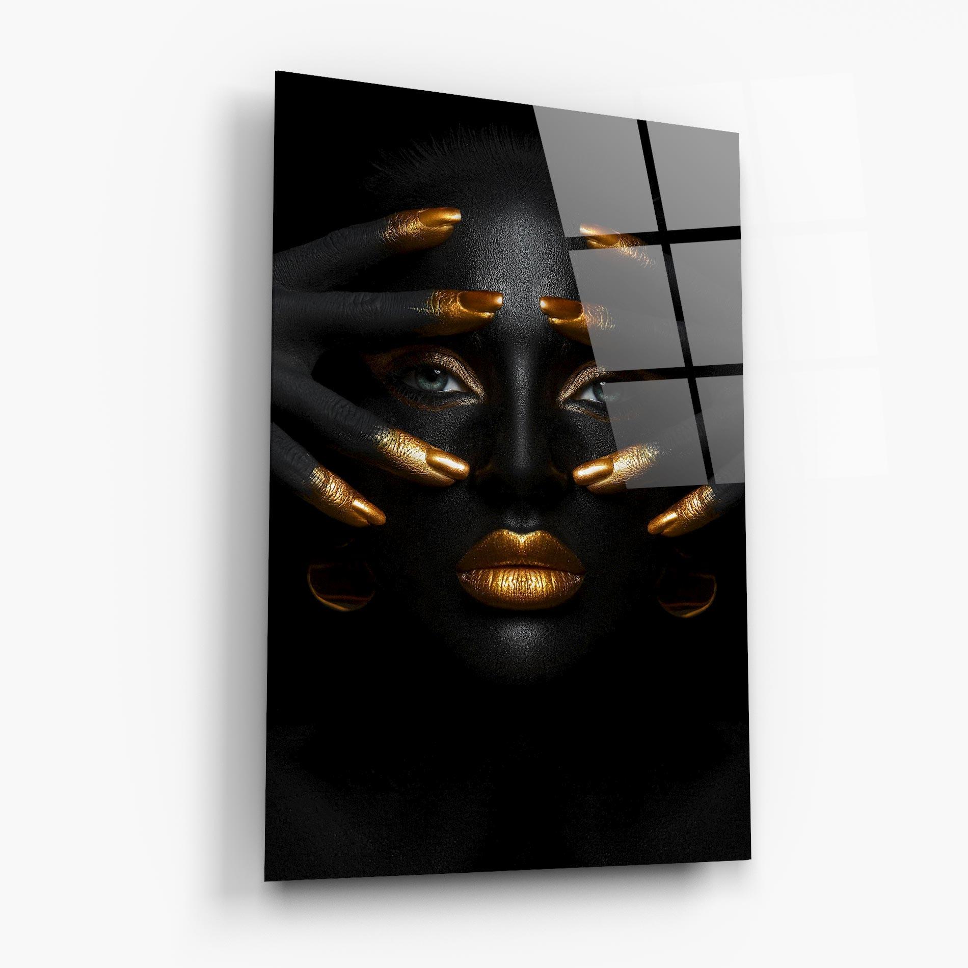 Obraz na Szkle Gold Fingertips Art mockup 6