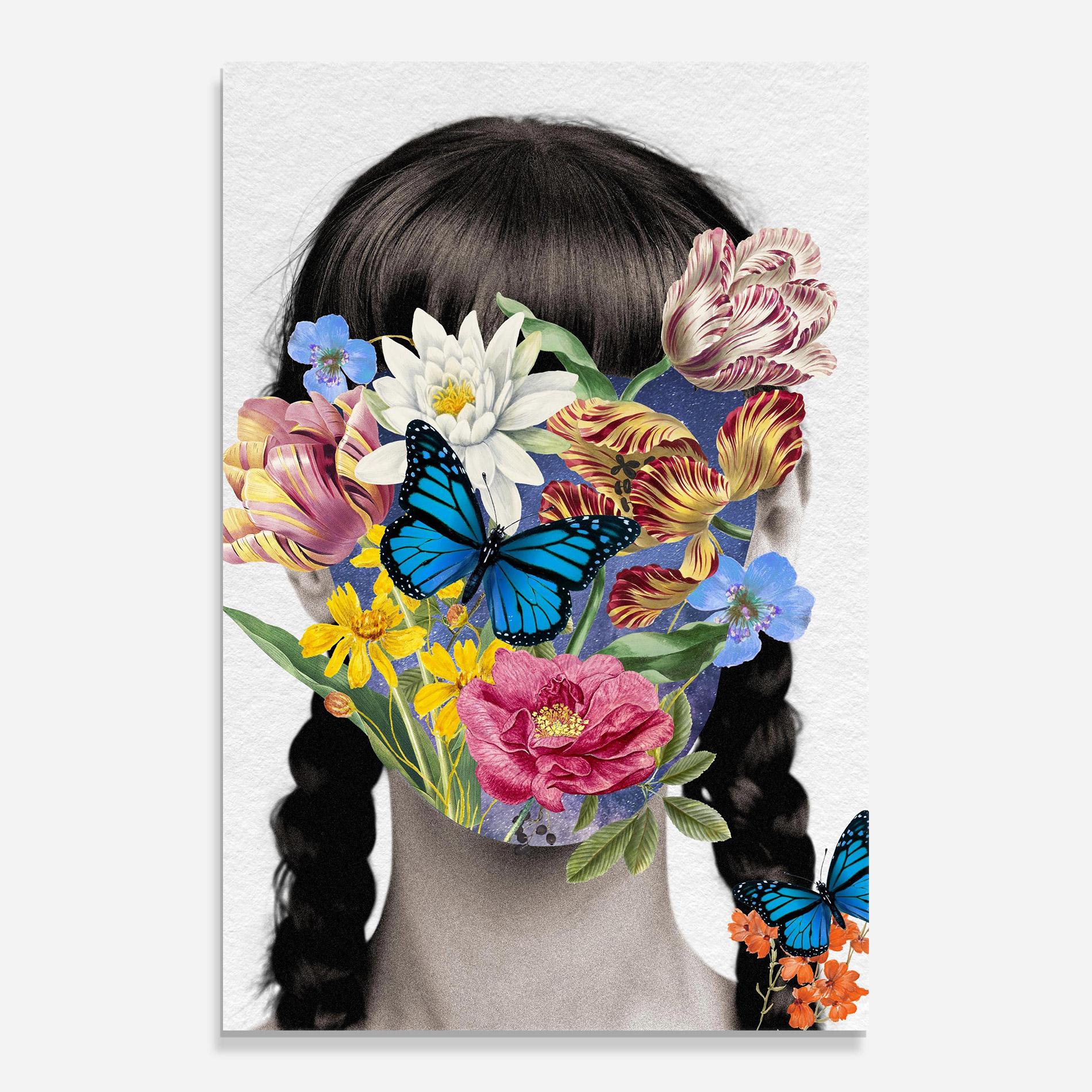 Obraz na Szkle Flower Face Woman mockup 0