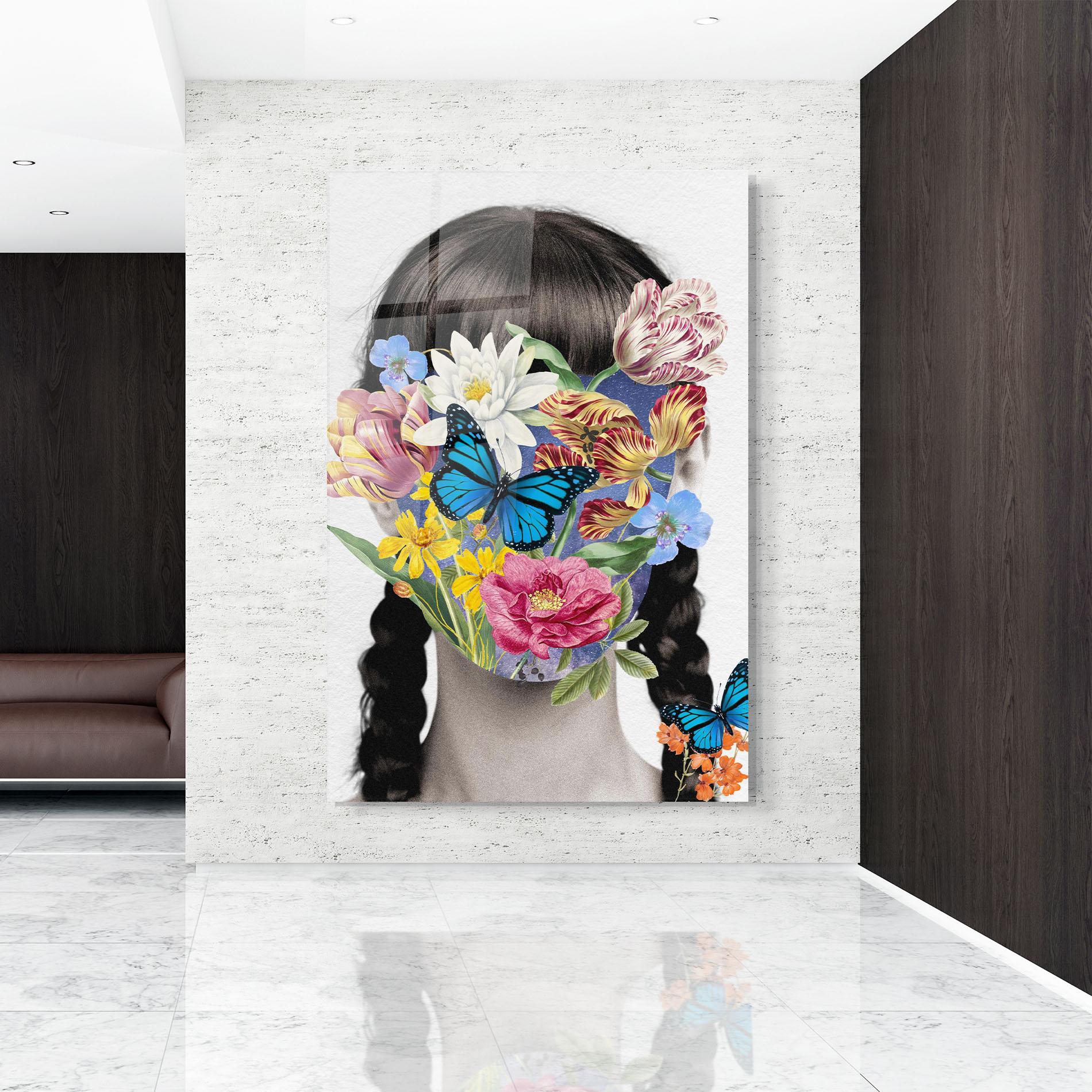 Obraz na Szkle Flower Face Woman mockup 9