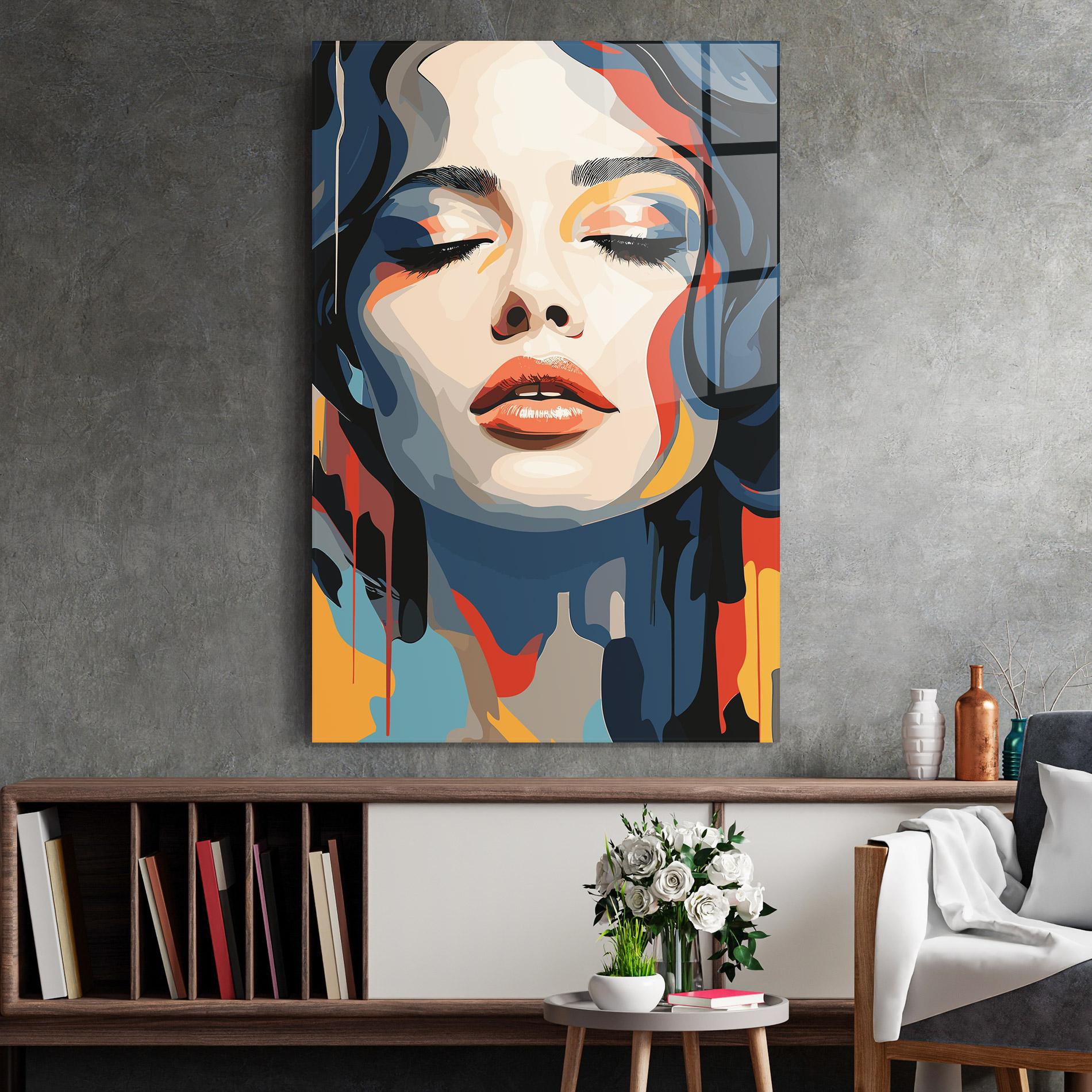 Obraz na Szkle Juicy Abstract Lips mockup 2