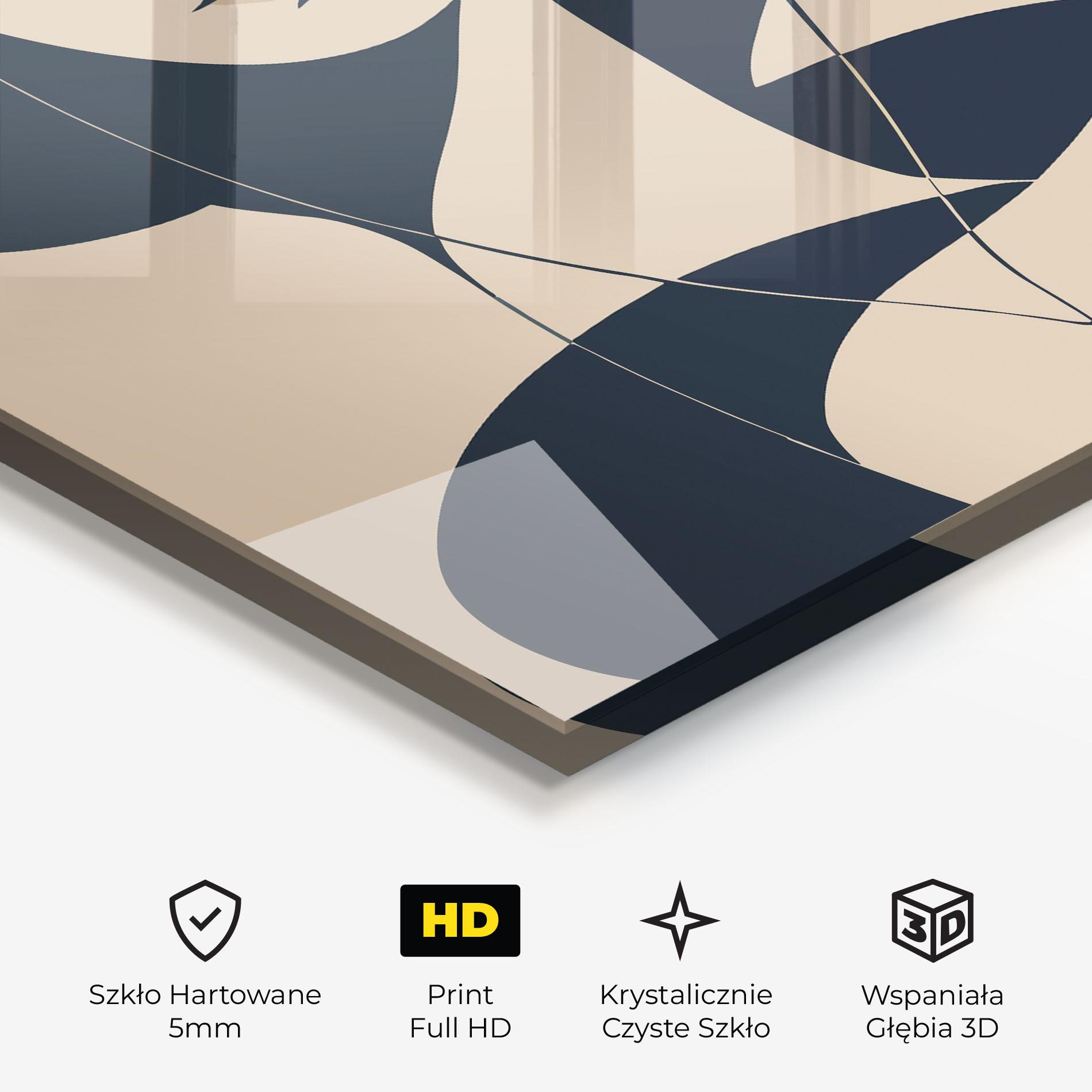 Obraz na Szkle Cream Blue Woman mockup 3