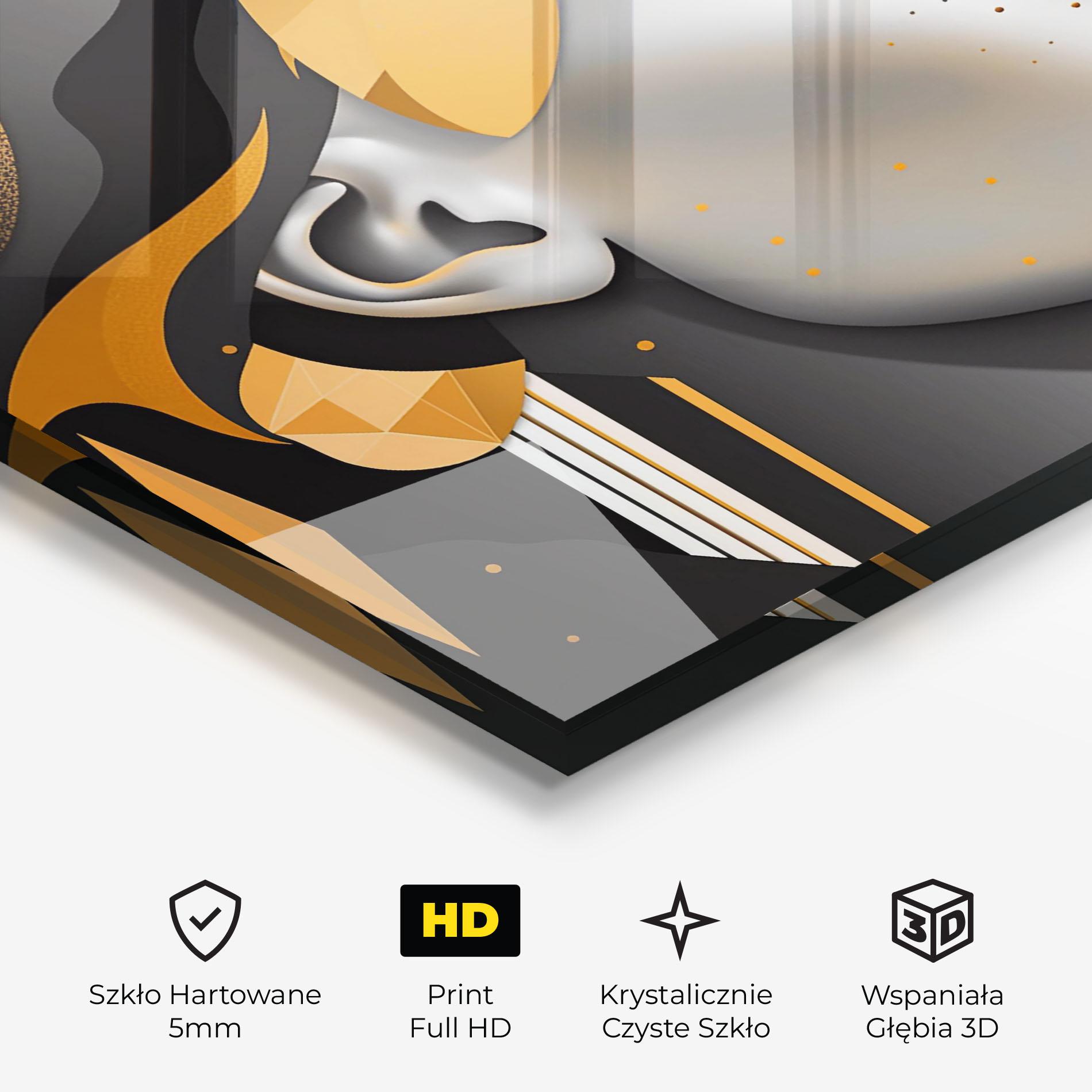 Obraz na Szkle Dreamy Grey Woman mockup 3