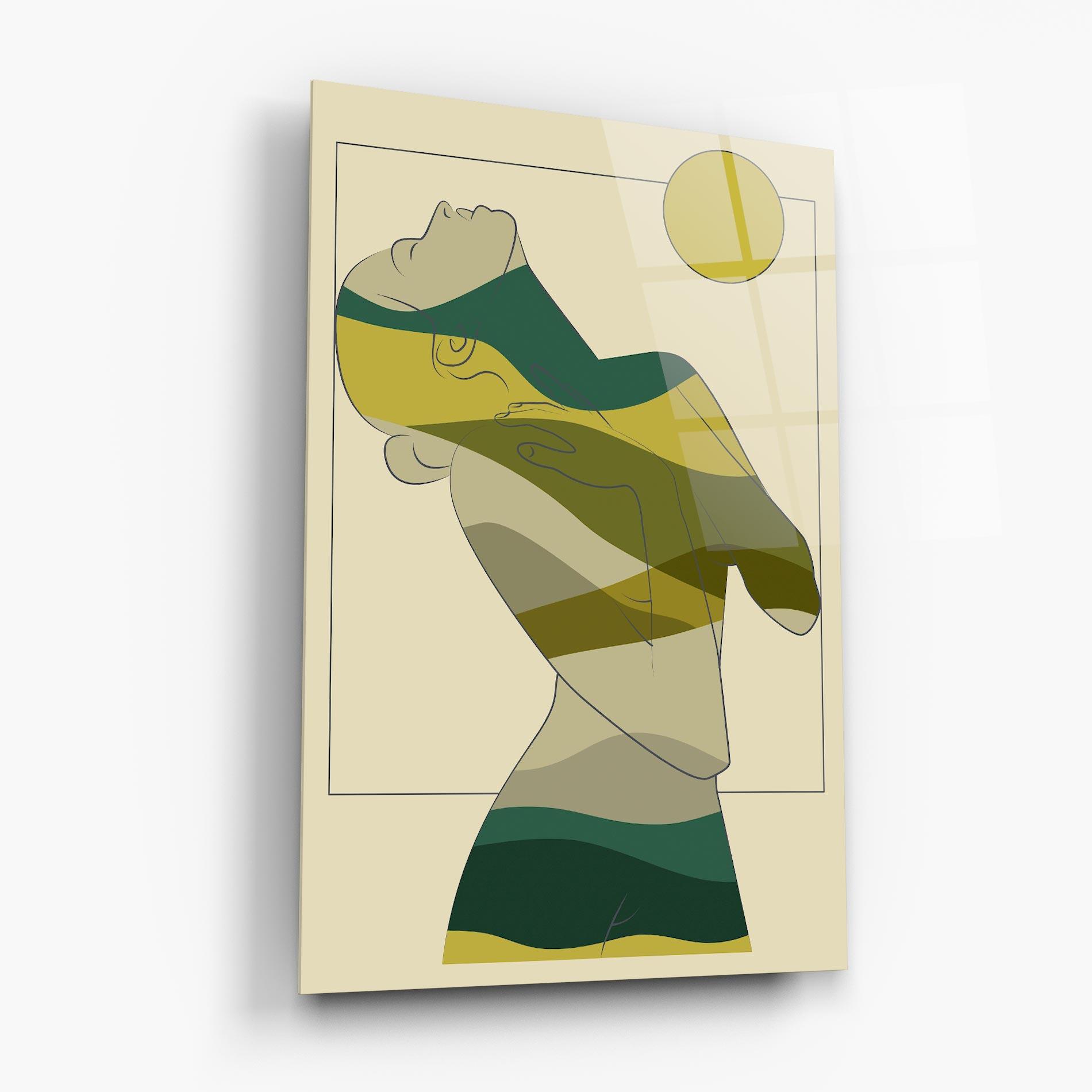 Obraz na Szkle Green Nature Woman mockup 6