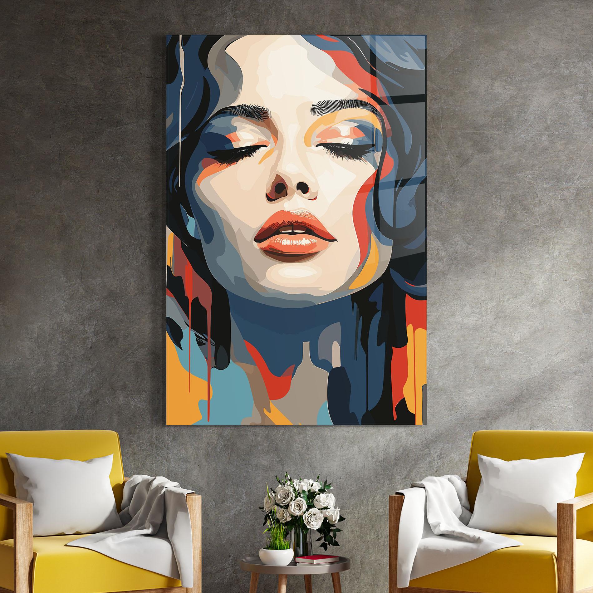 Obraz na Szkle Juicy Abstract Lips mockup 4