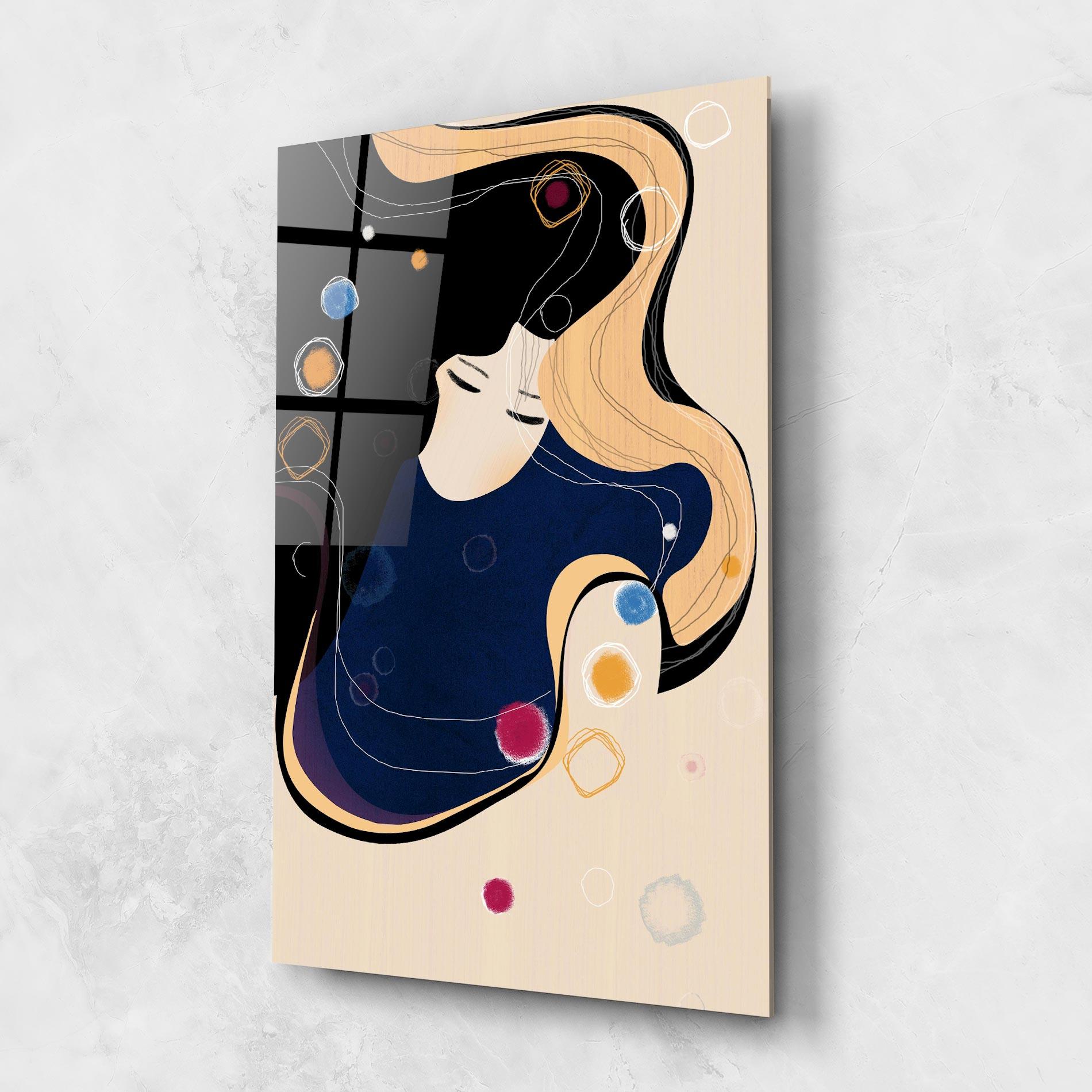 Obraz na Szkle Decorative Girl Painting mockup 1