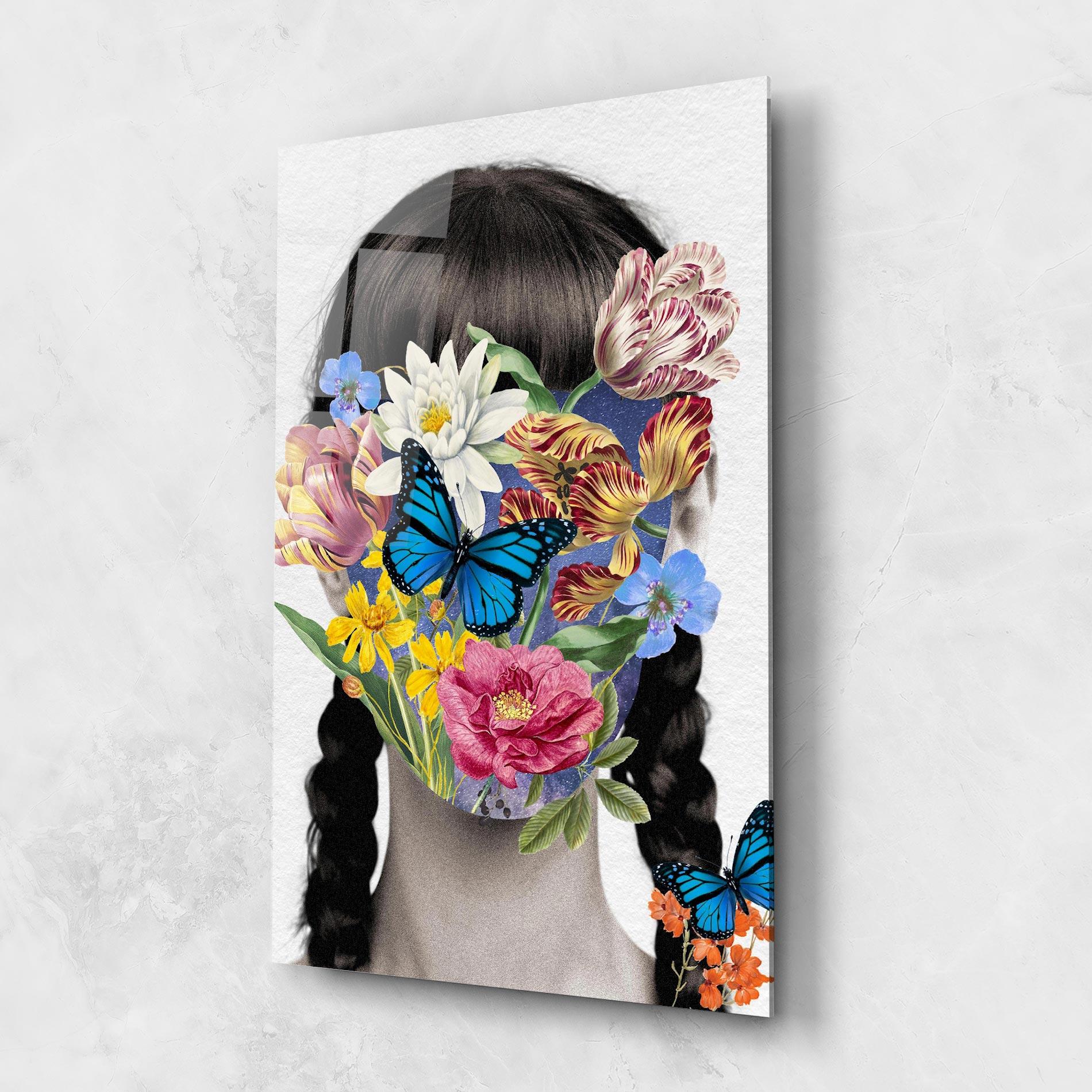 Obraz na Szkle Flower Face Woman mockup 1