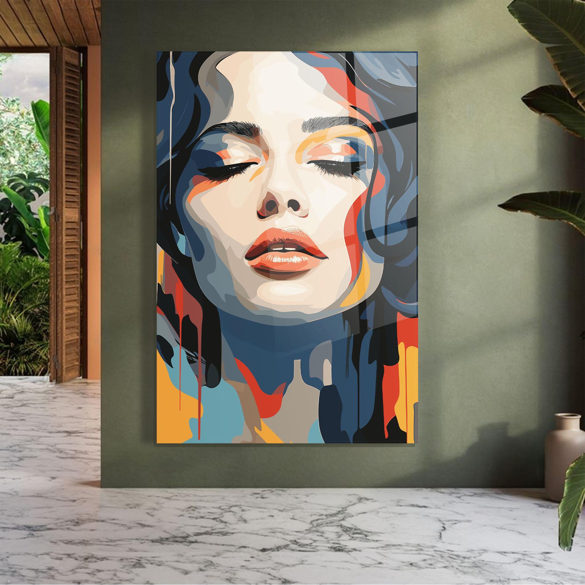 Obraz na Szkle Juicy Abstract Lips mockup 7