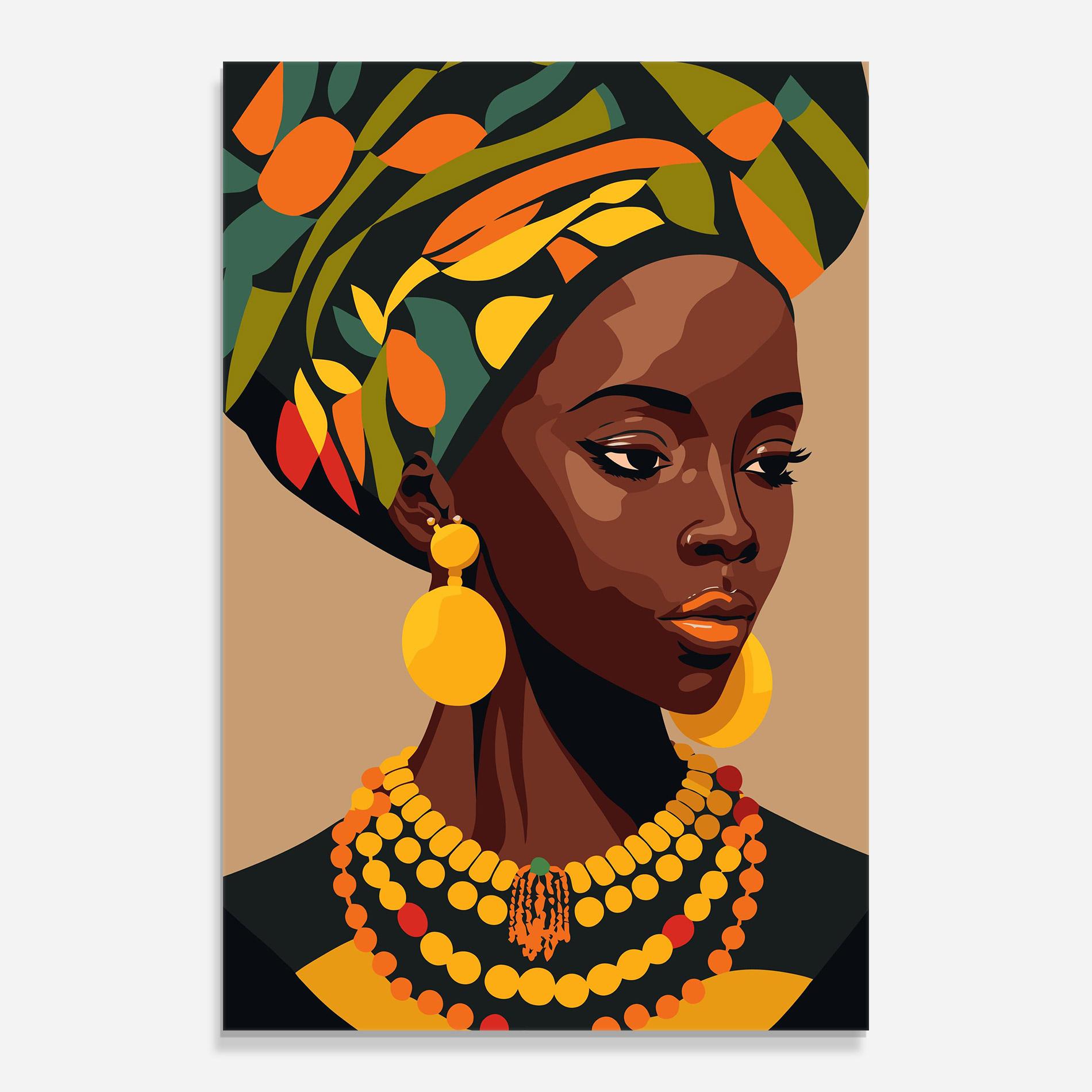 Obraz na Szkle African Earrings mockup 0