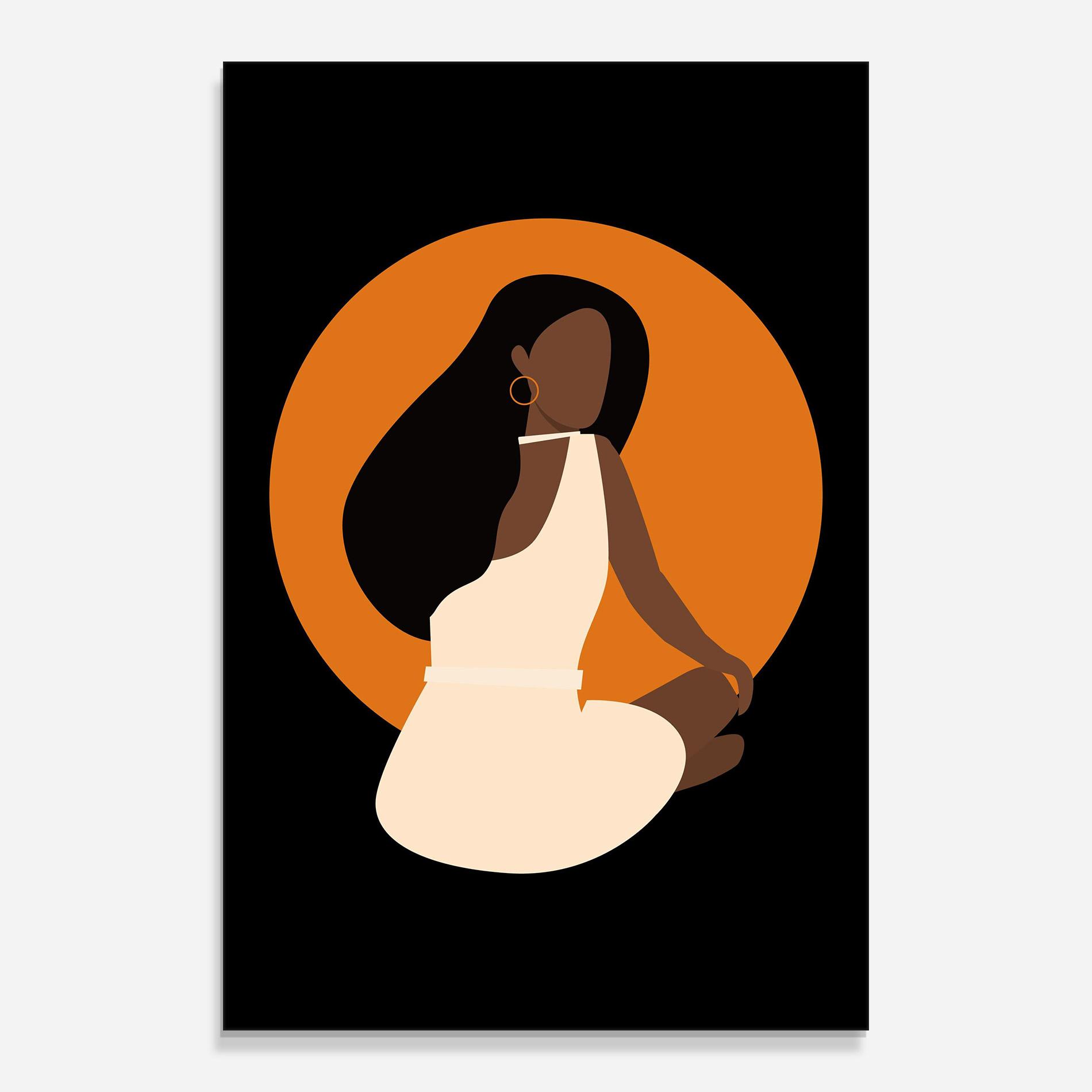 Obraz na Szkle African White Dress mockup 0