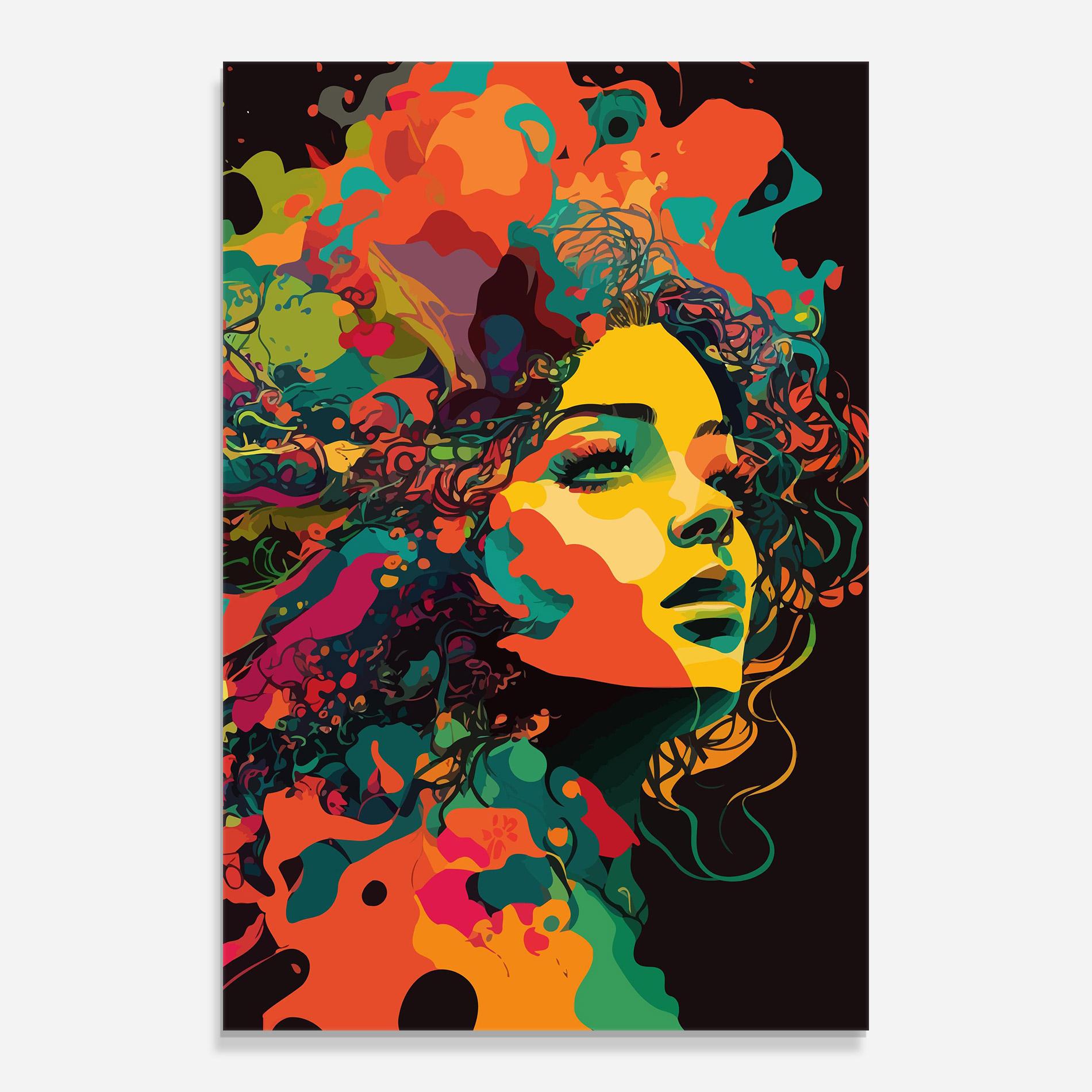 Obraz na Szkle Colorful African Woman mockup 0