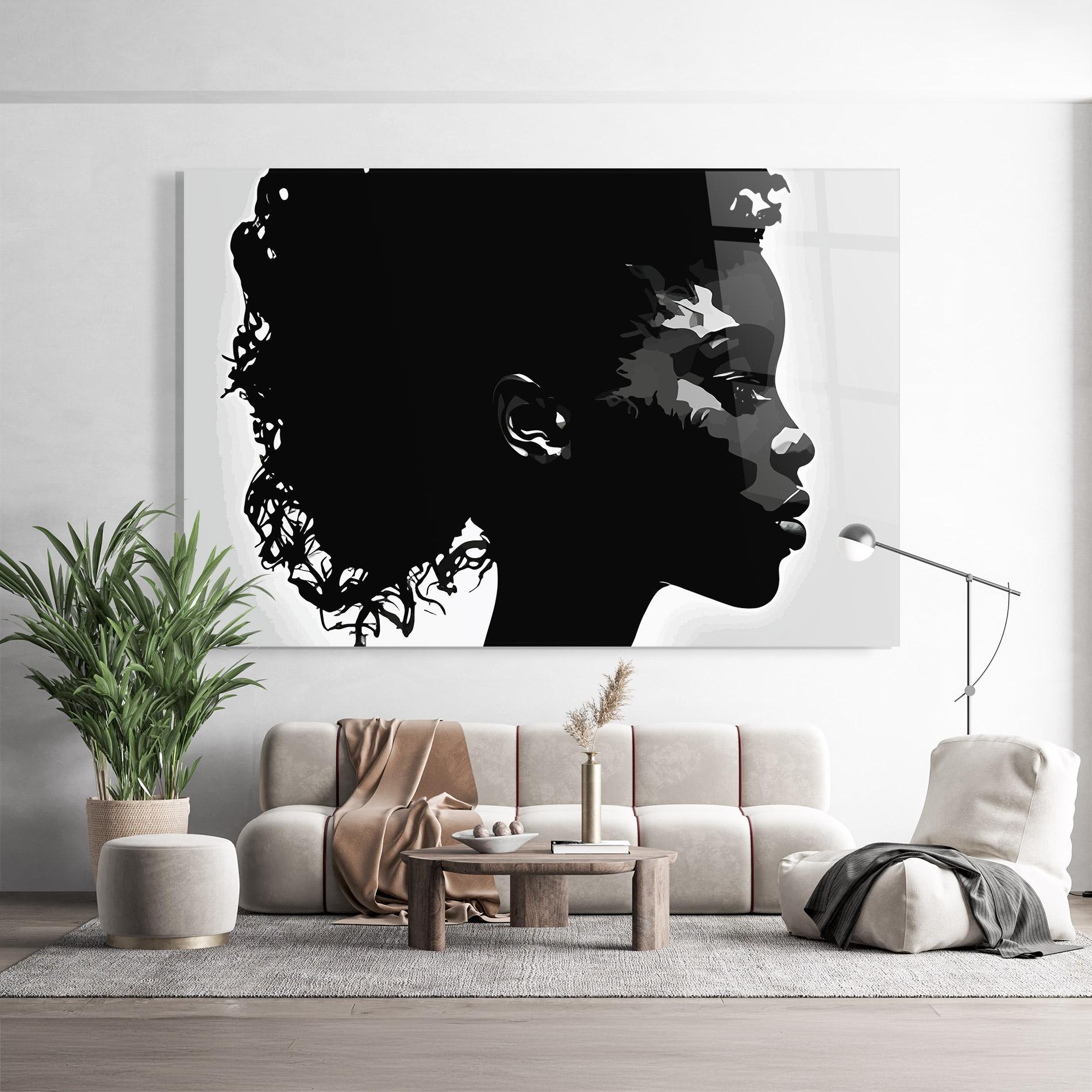 Obraz na Szkle Black African Woman mockup 9