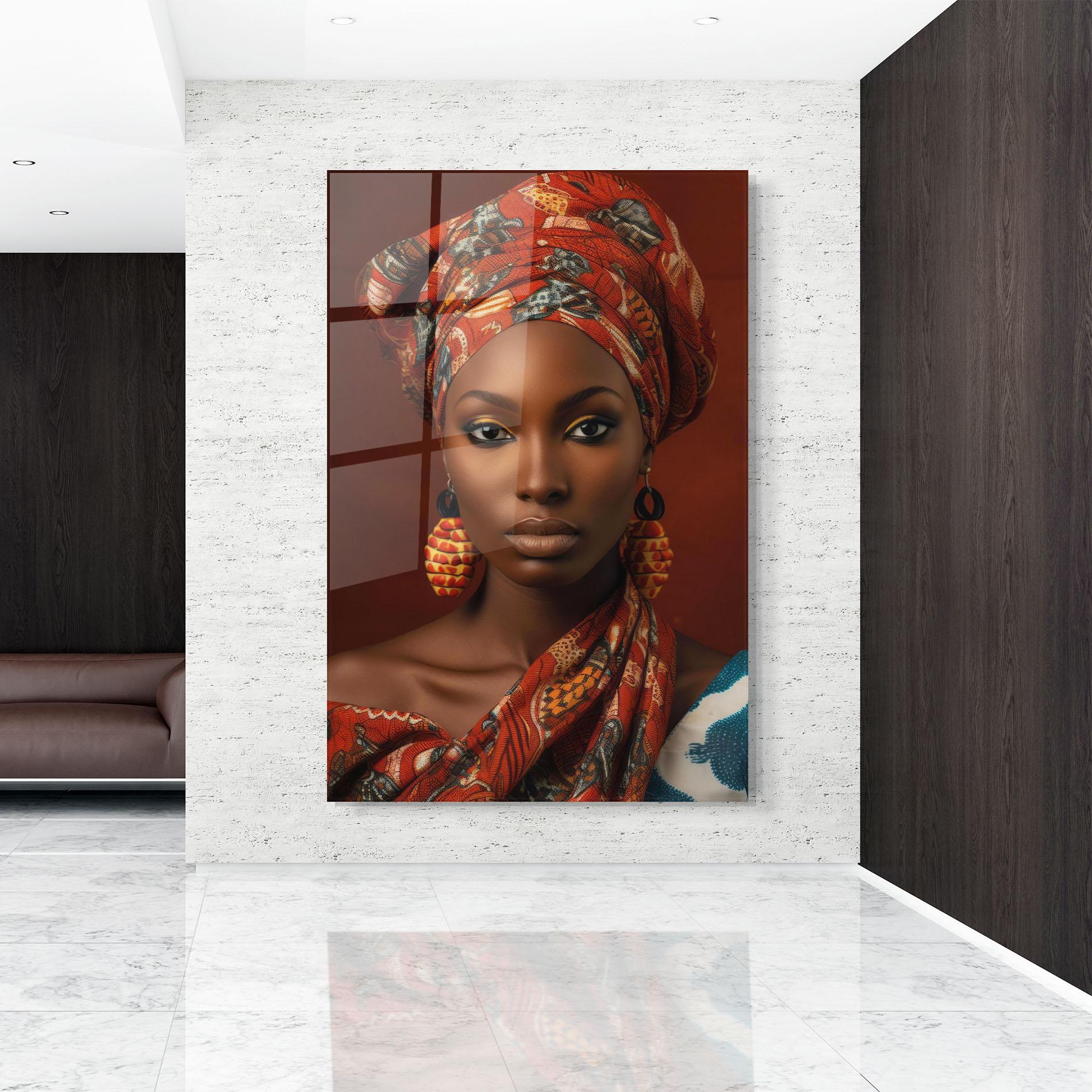 Obraz na Szkle African Black Eyeliner mockup 9