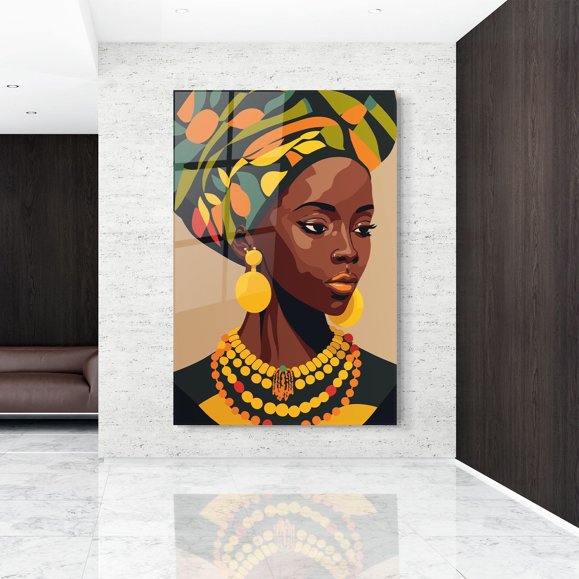 Obraz na Szkle African Earrings mockup 9