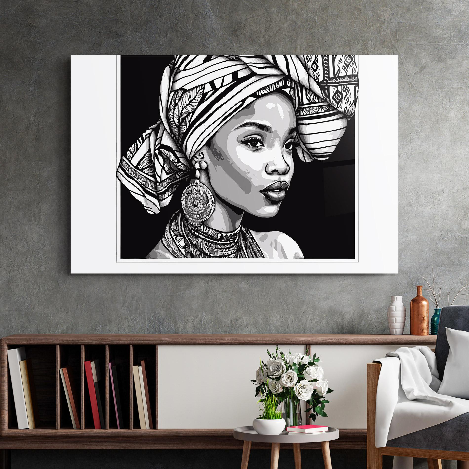 Obraz na Szkle Beautiful African Lady mockup 2