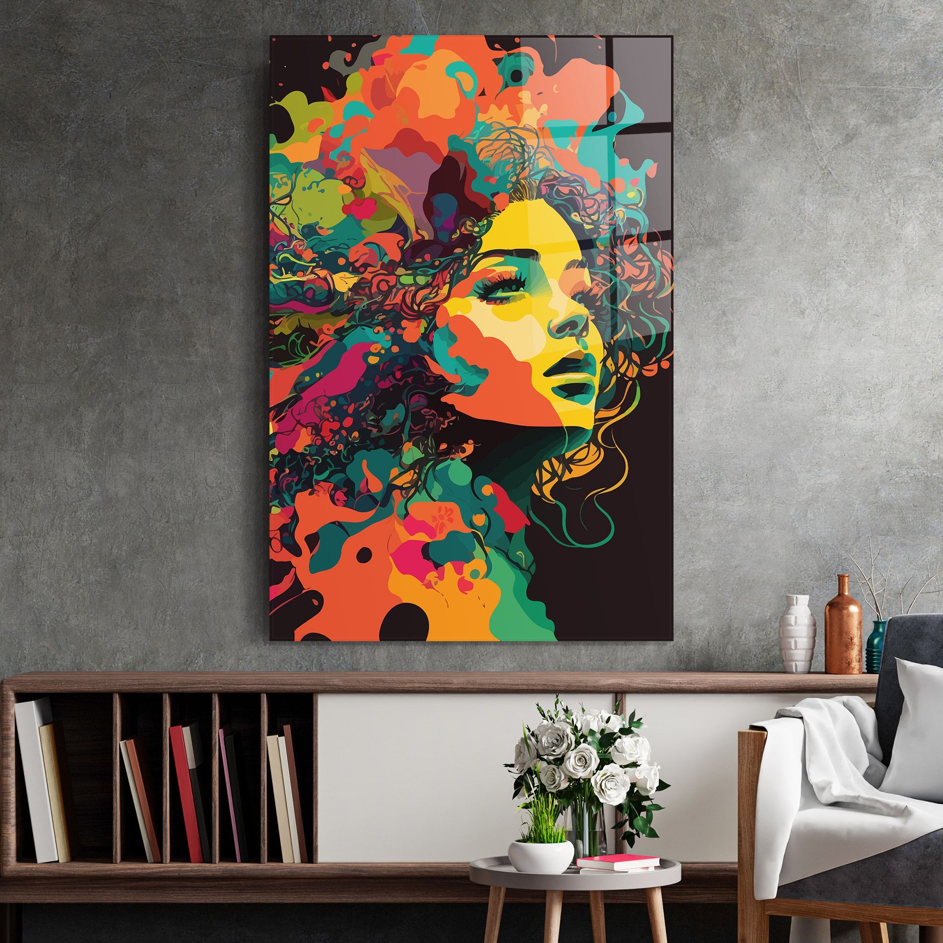 Colorful African Woman mockup 2
