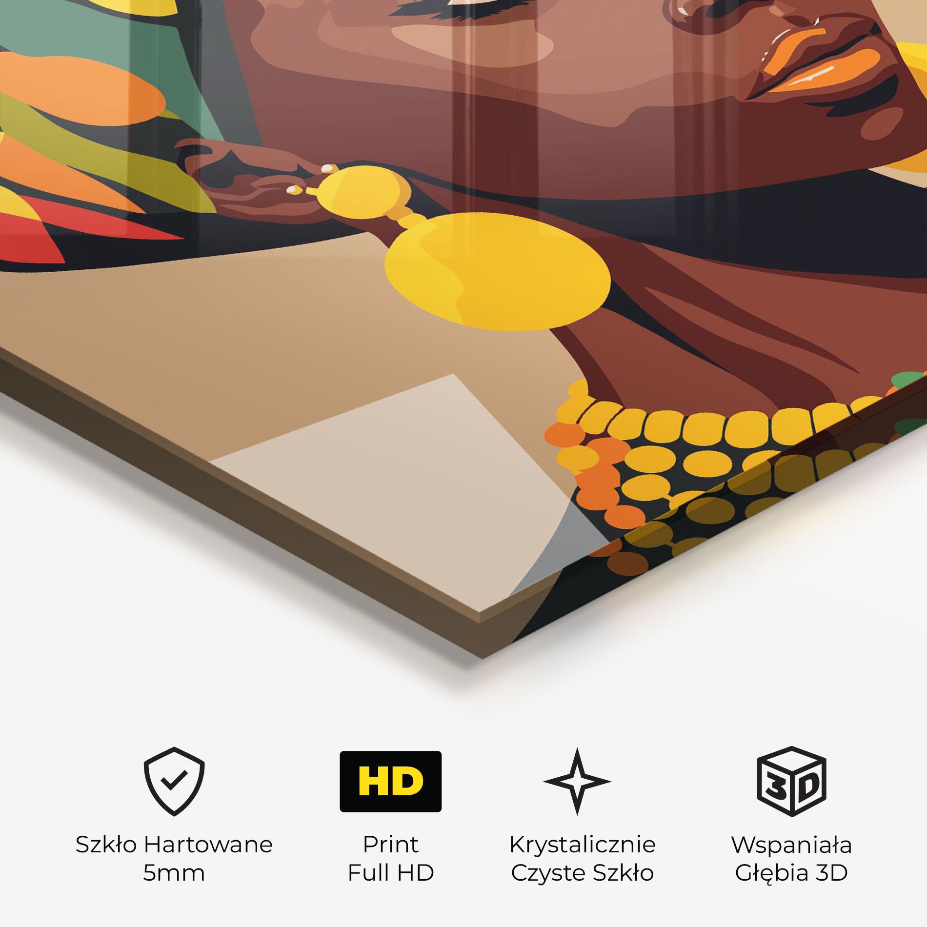 Obraz na Szkle African Earrings mockup 3