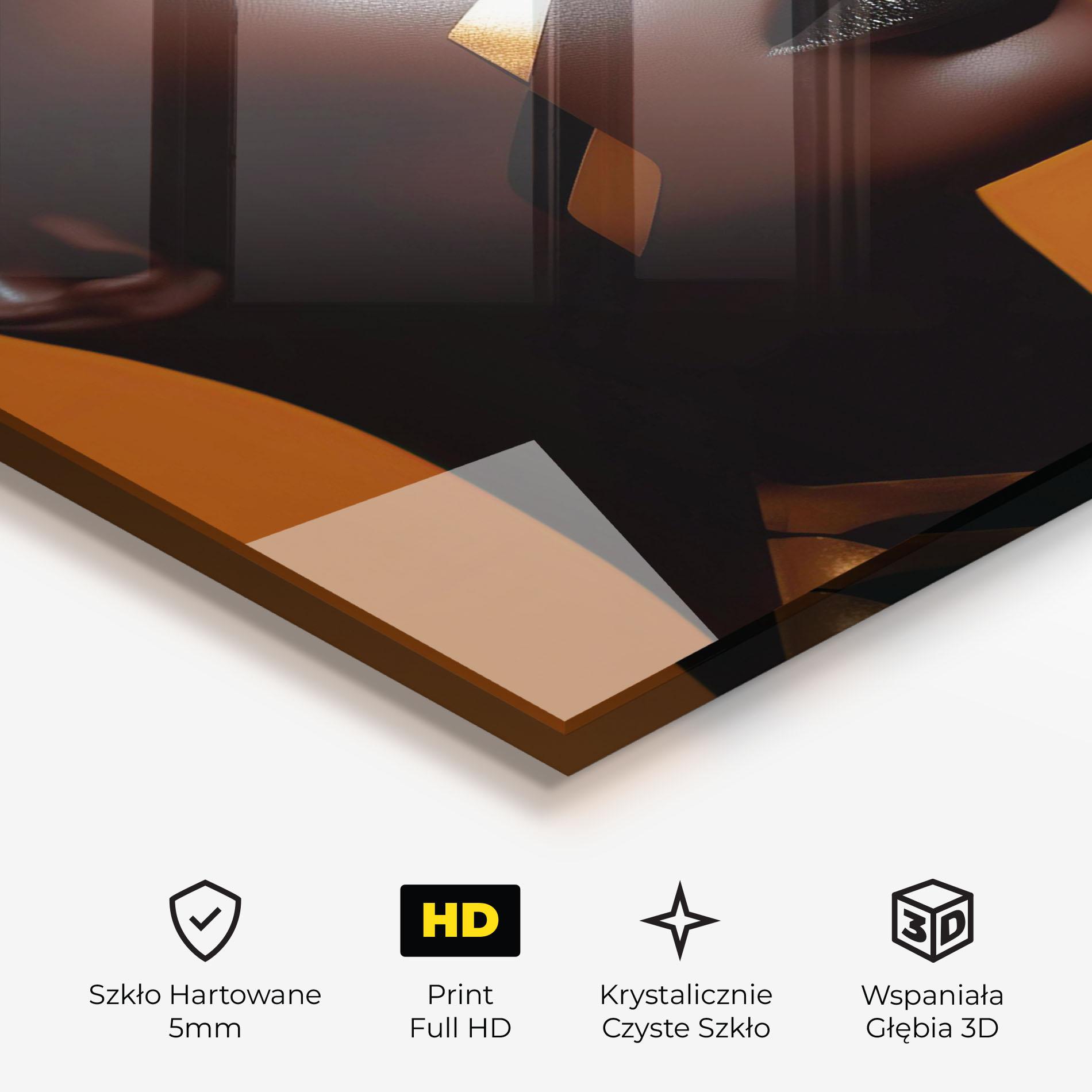 Obraz na Szkle African Woman On Orange mockup 3