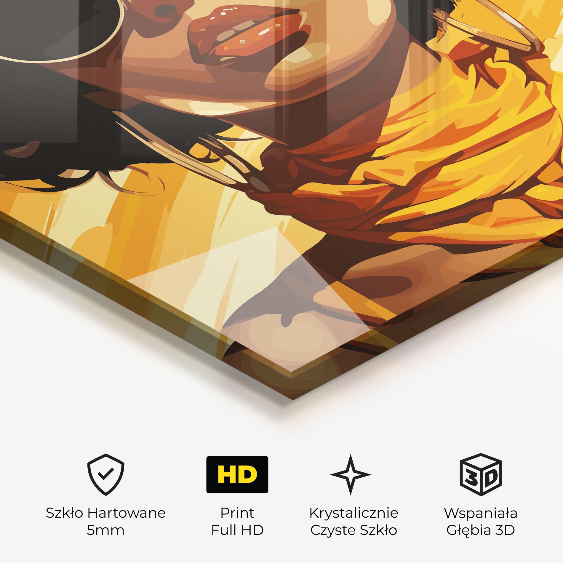 Obraz na Szkle African Yellow Woman mockup 3