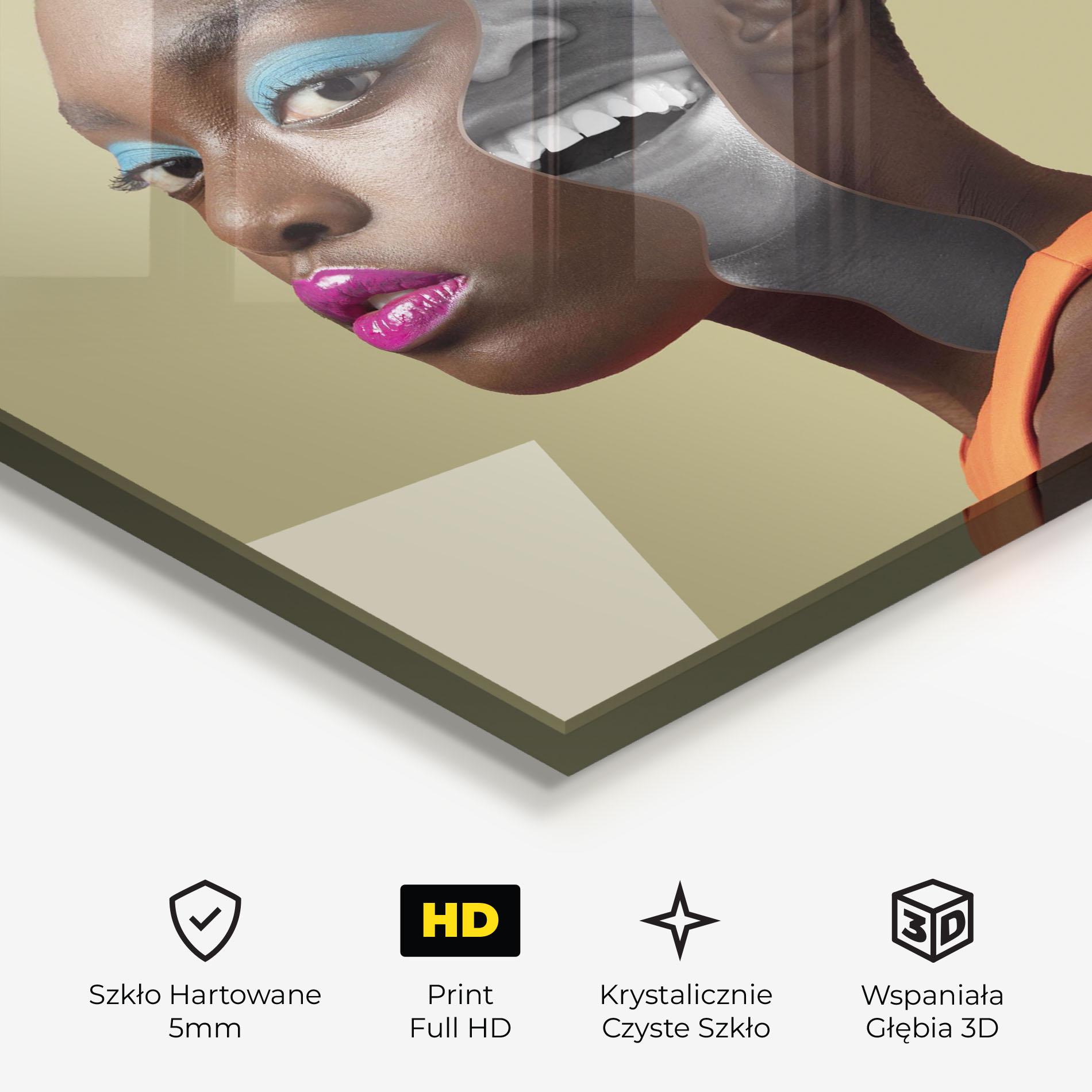 Obraz na Szkle American Woman Collage mockup 3