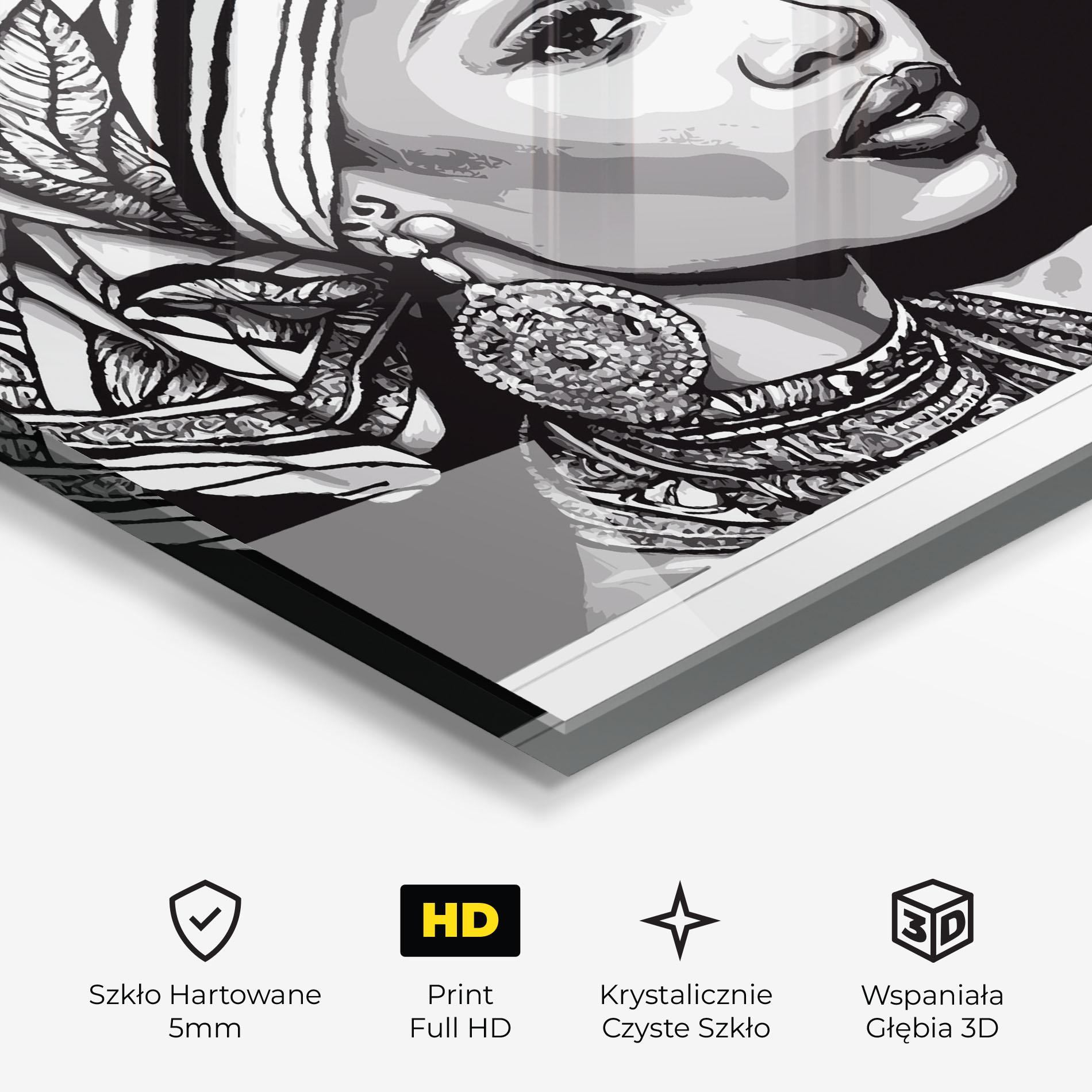 Obraz na Szkle Beautiful African Lady mockup 3