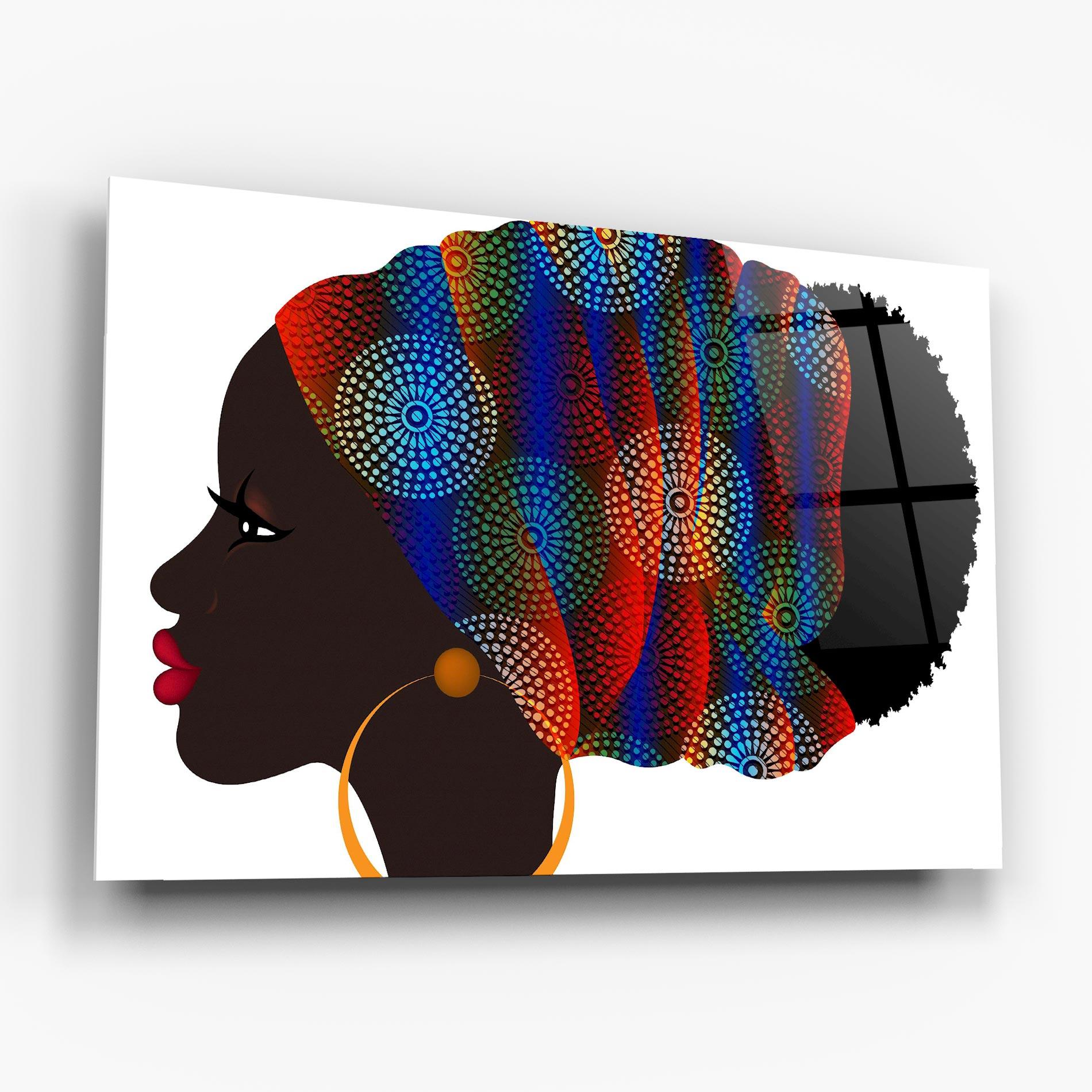 Obraz na Szkle Afro Hairstyle mockup 6