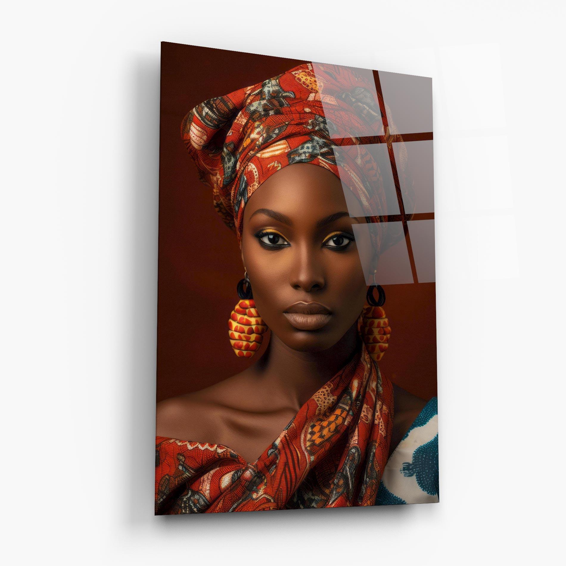 Obraz na Szkle African Black Eyeliner mockup 6