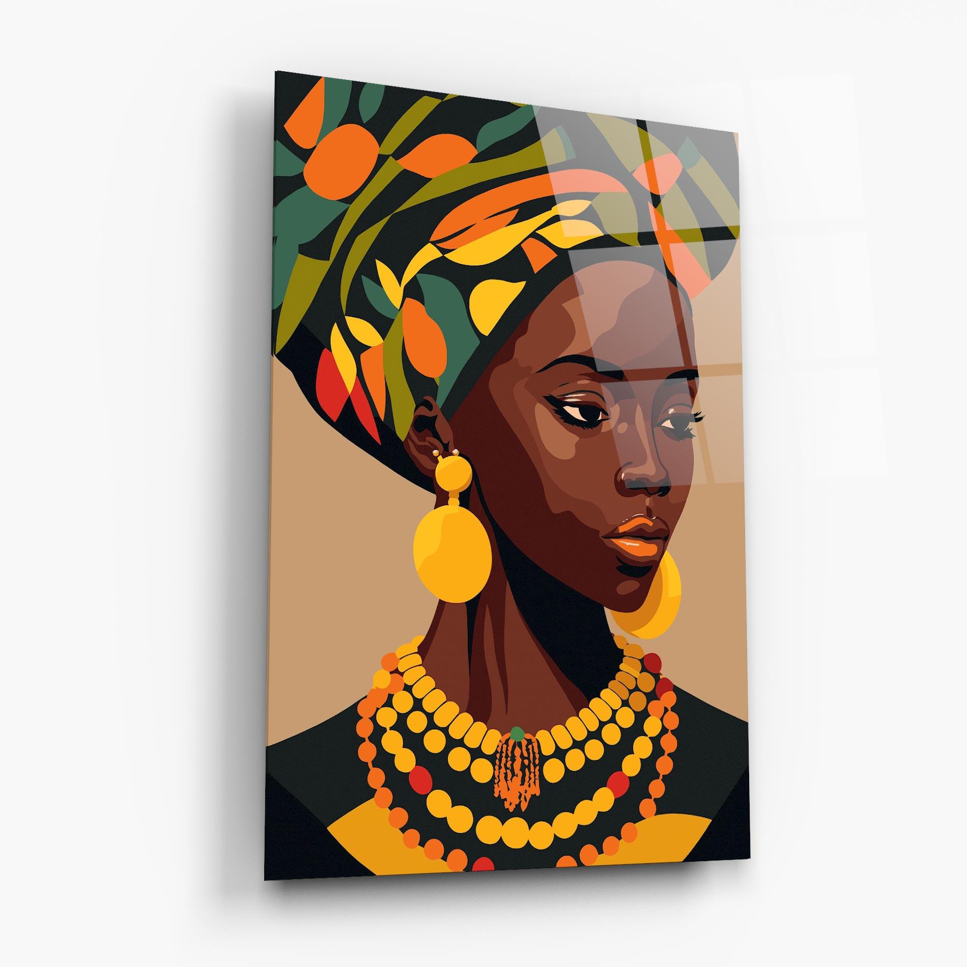 Obraz na Szkle African Earrings mockup 6