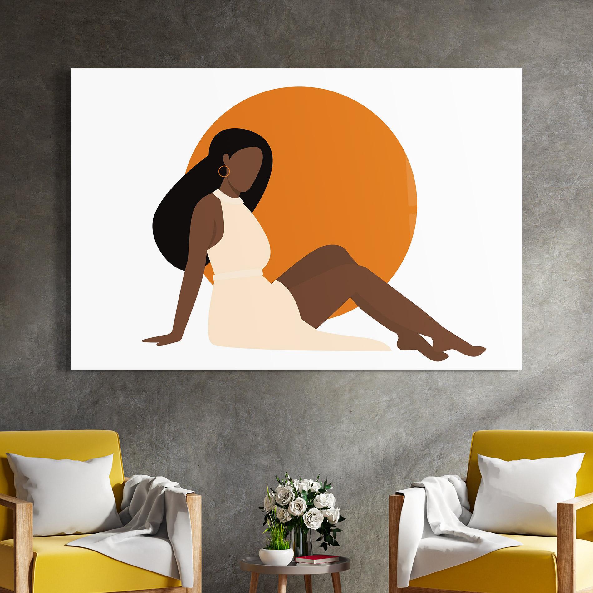 Obraz na Szkle African Woman Dress mockup 4