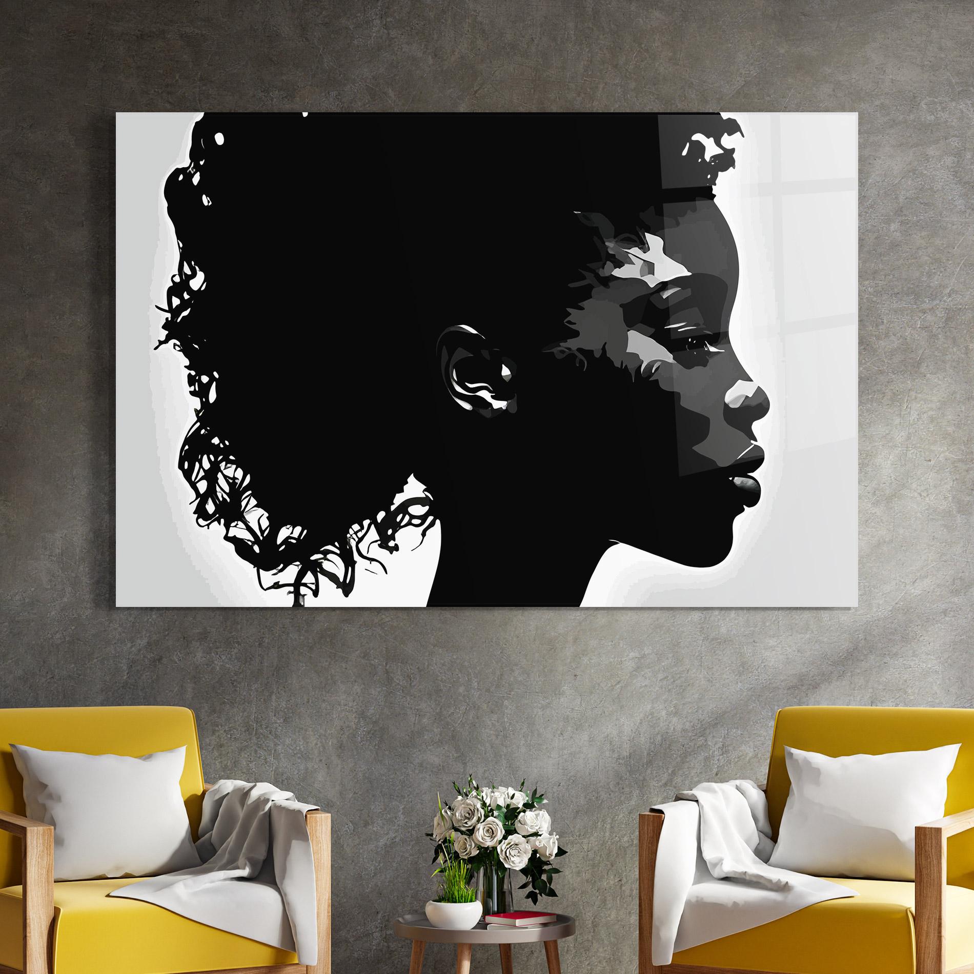 Obraz na Szkle Black African Woman mockup 4