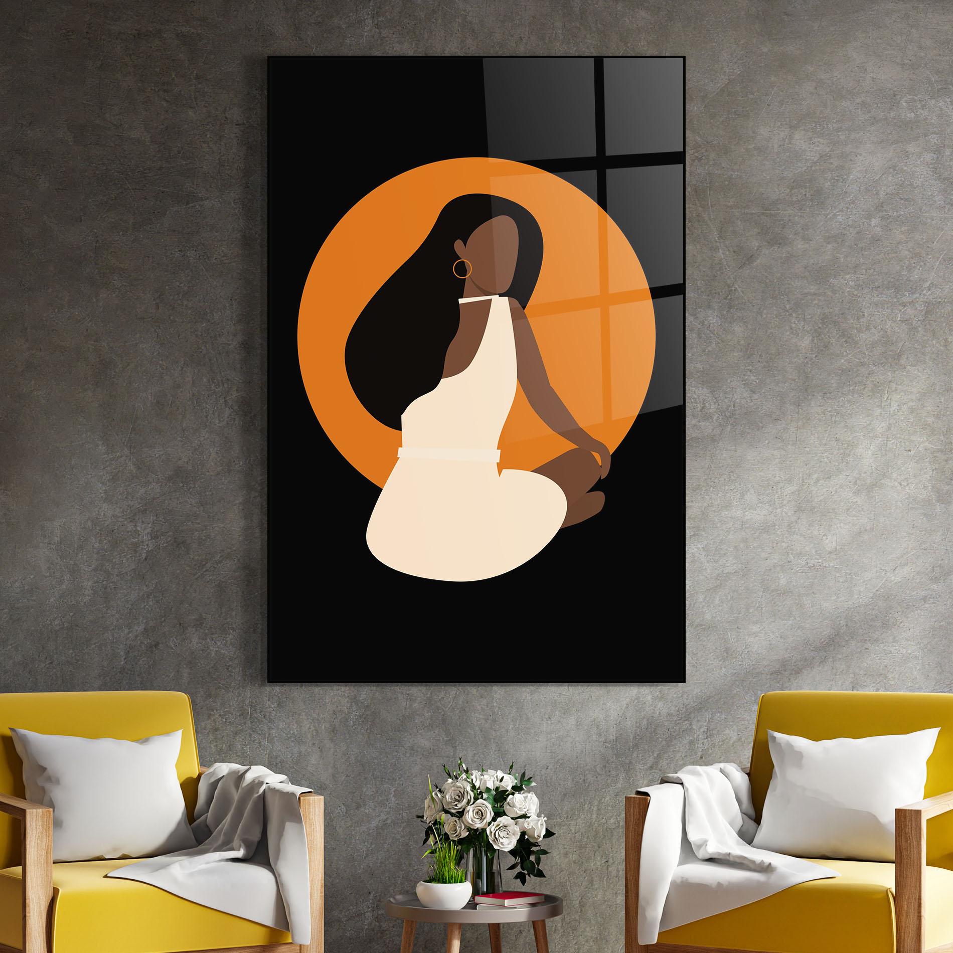 Obraz na Szkle African White Dress mockup 4