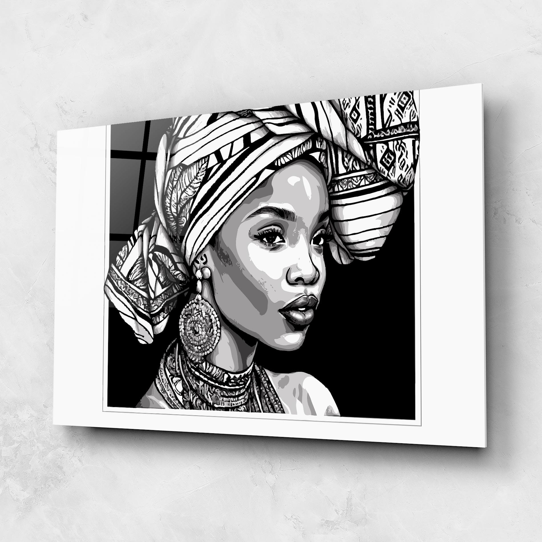Obraz na Szkle Beautiful African Lady mockup 1