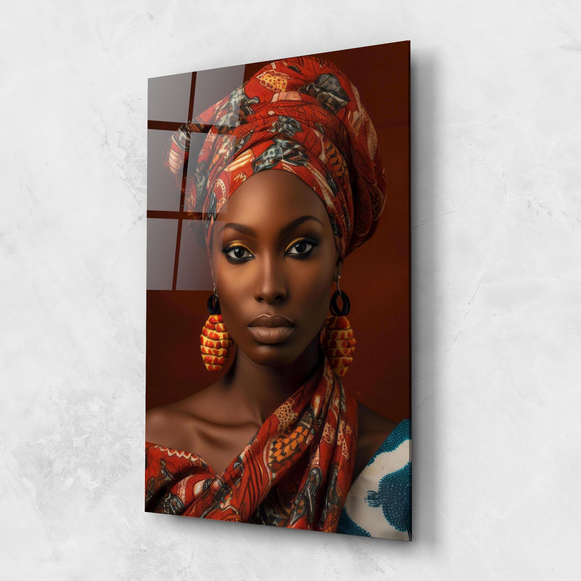 Obraz na Szkle African Black Eyeliner mockup 1