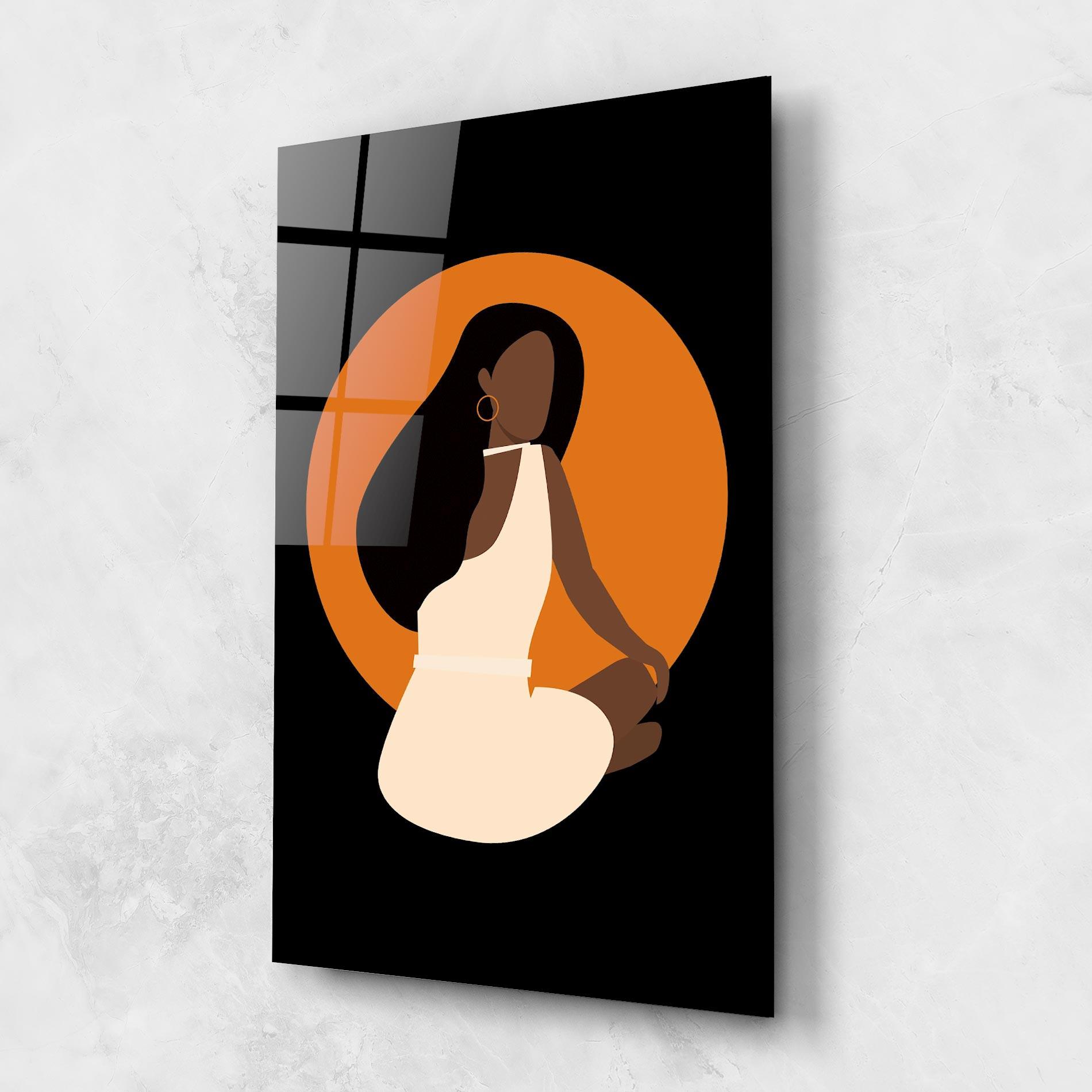 Obraz na Szkle African White Dress mockup 1