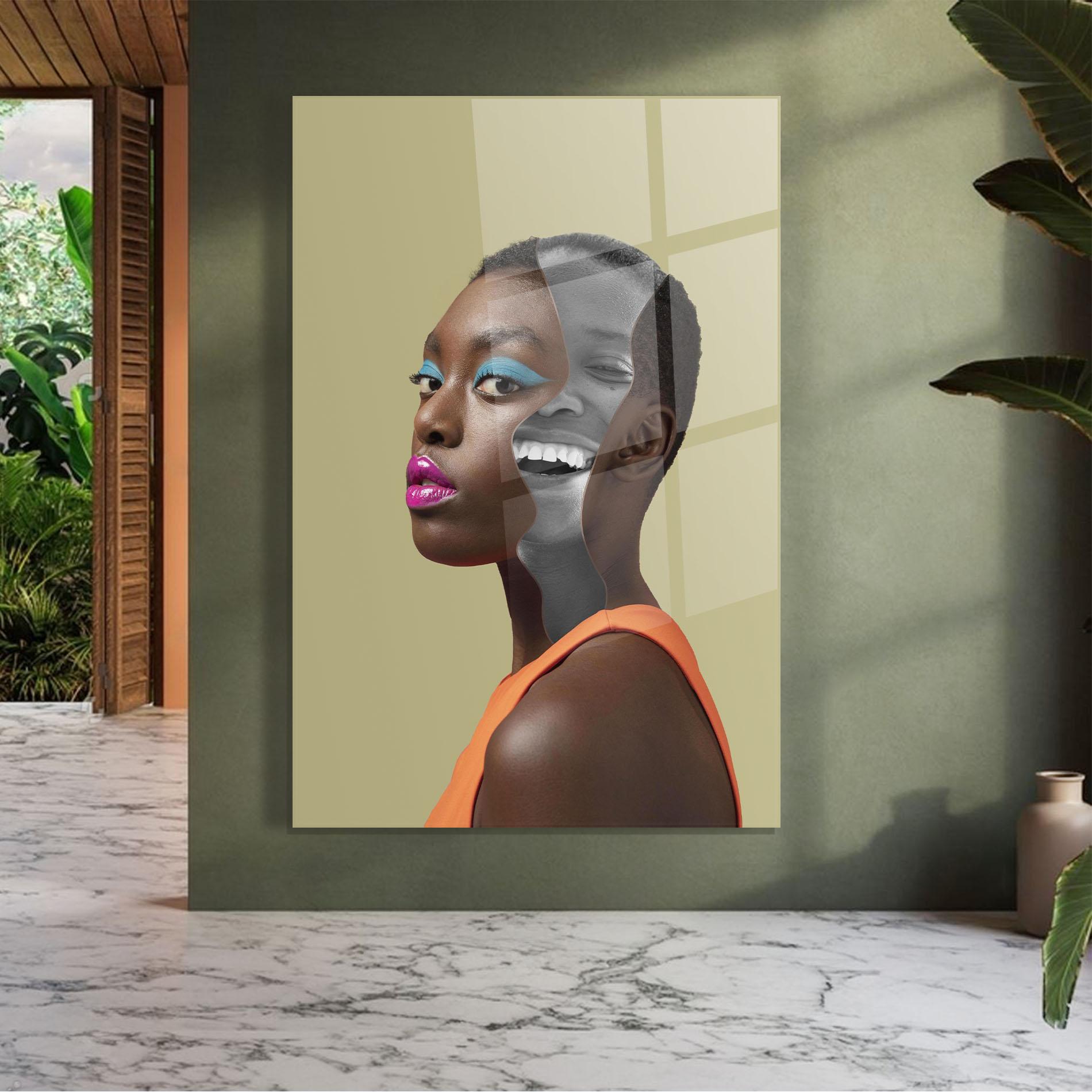 Obraz na Szkle American Woman Collage mockup 7