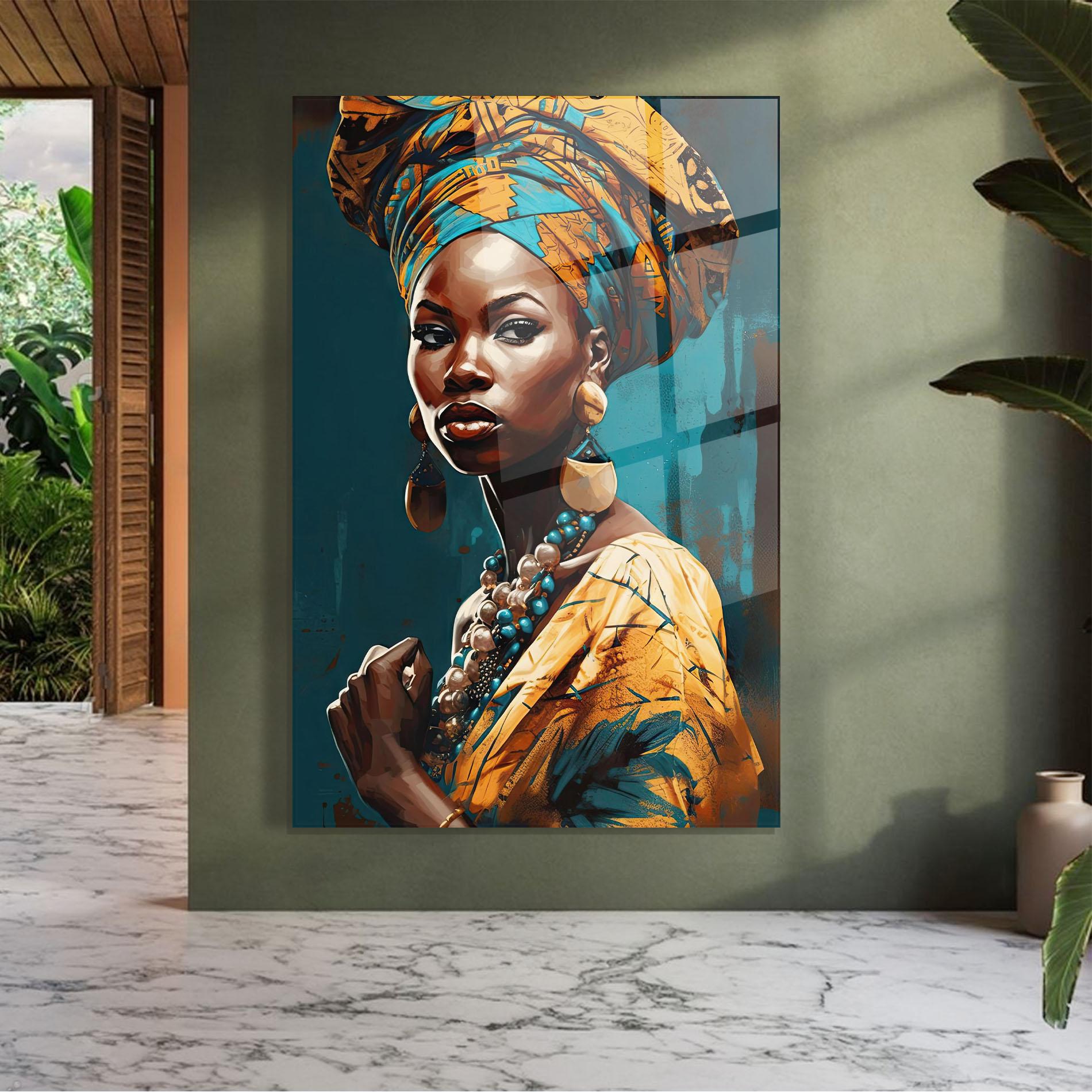 Obraz na Szkle Azure Chic Woman mockup 7