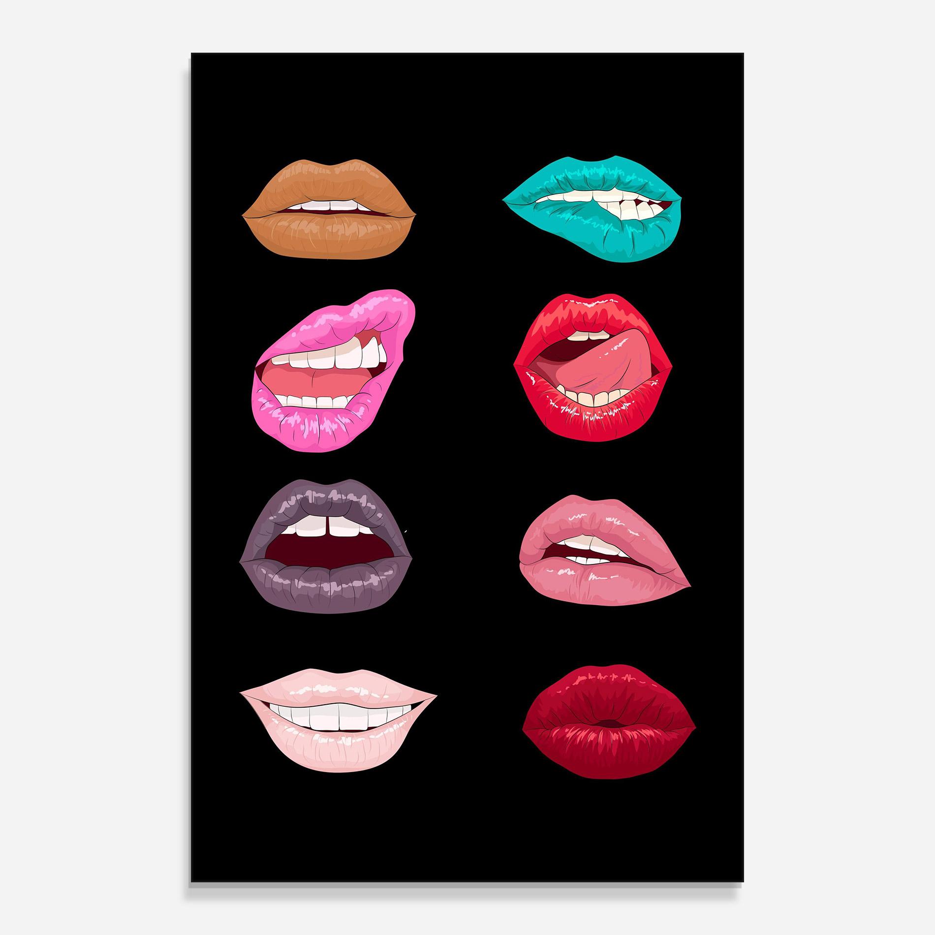 Obraz na Szkle Colorful Lips mockup 0