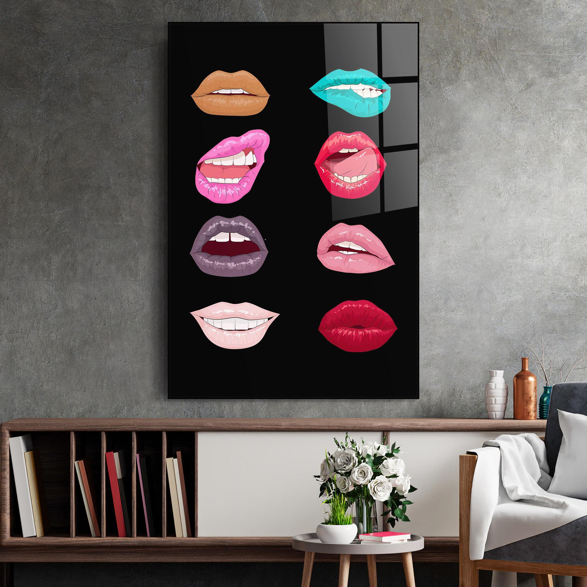 Obraz na Szkle Colorful Lips mockup 2