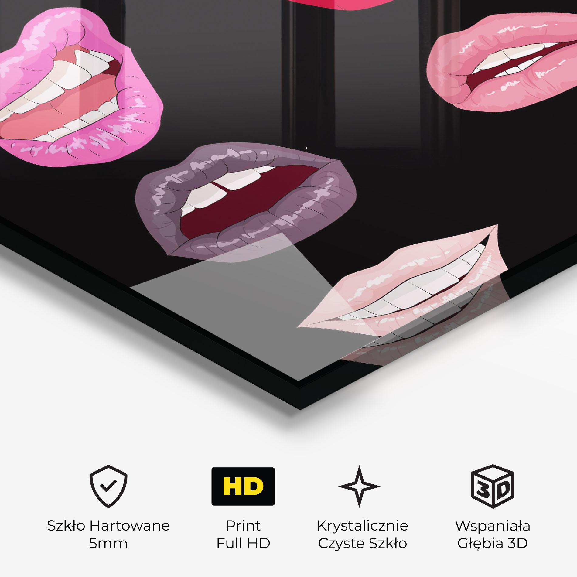 Obraz na Szkle Colorful Lips mockup 3