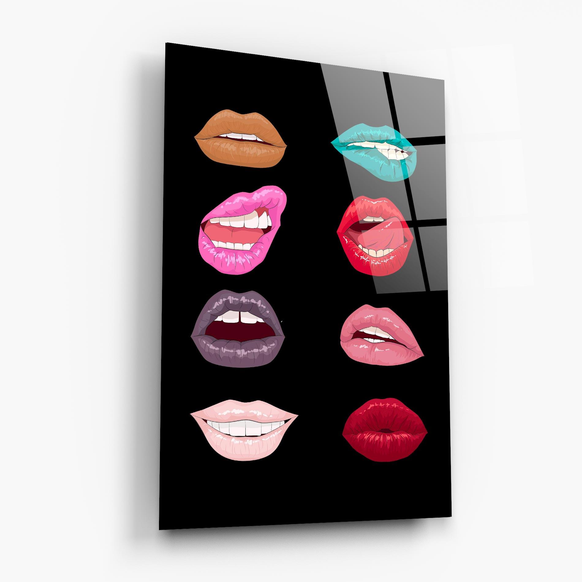 Obraz na Szkle Colorful Lips mockup 6
