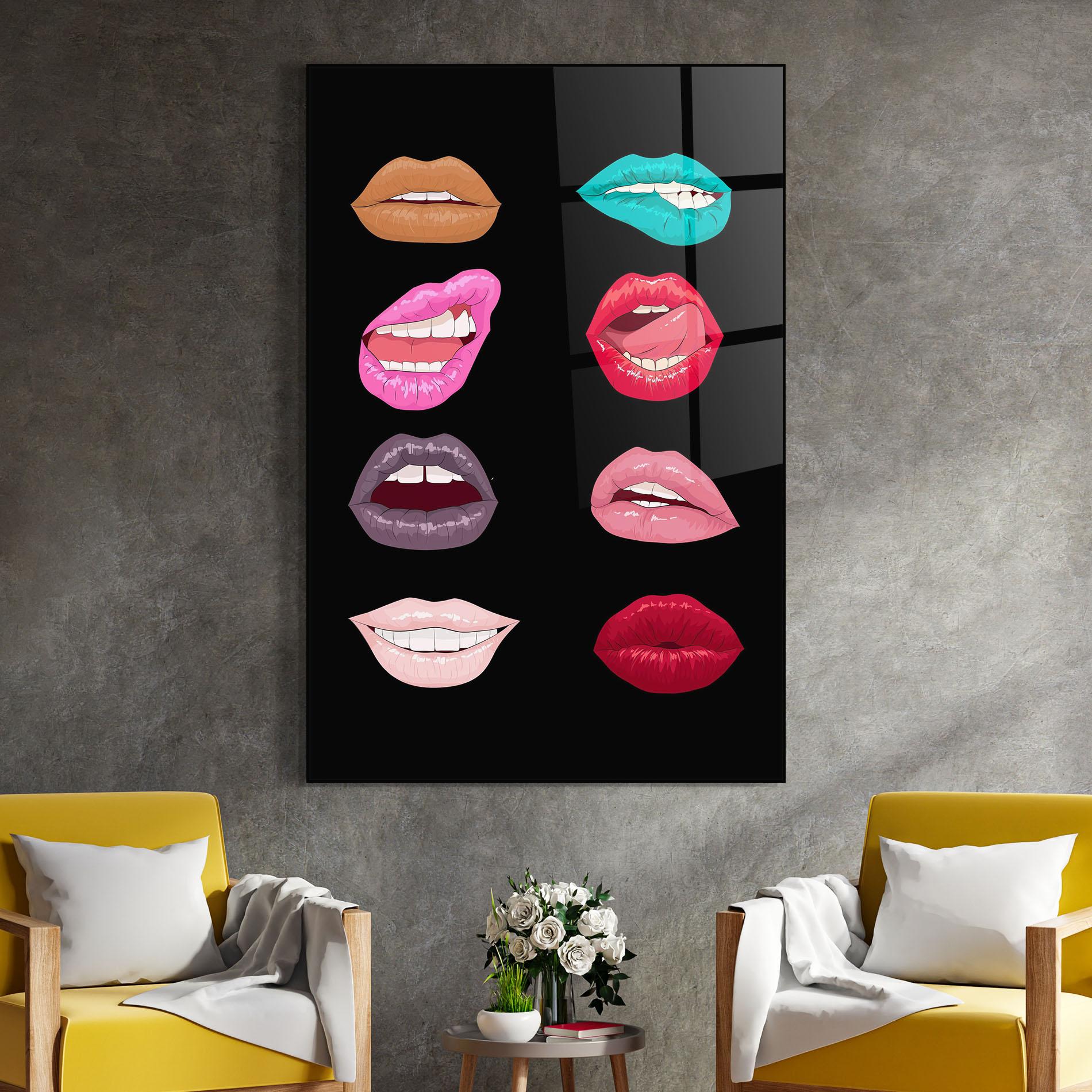 Obraz na Szkle Colorful Lips mockup 4
