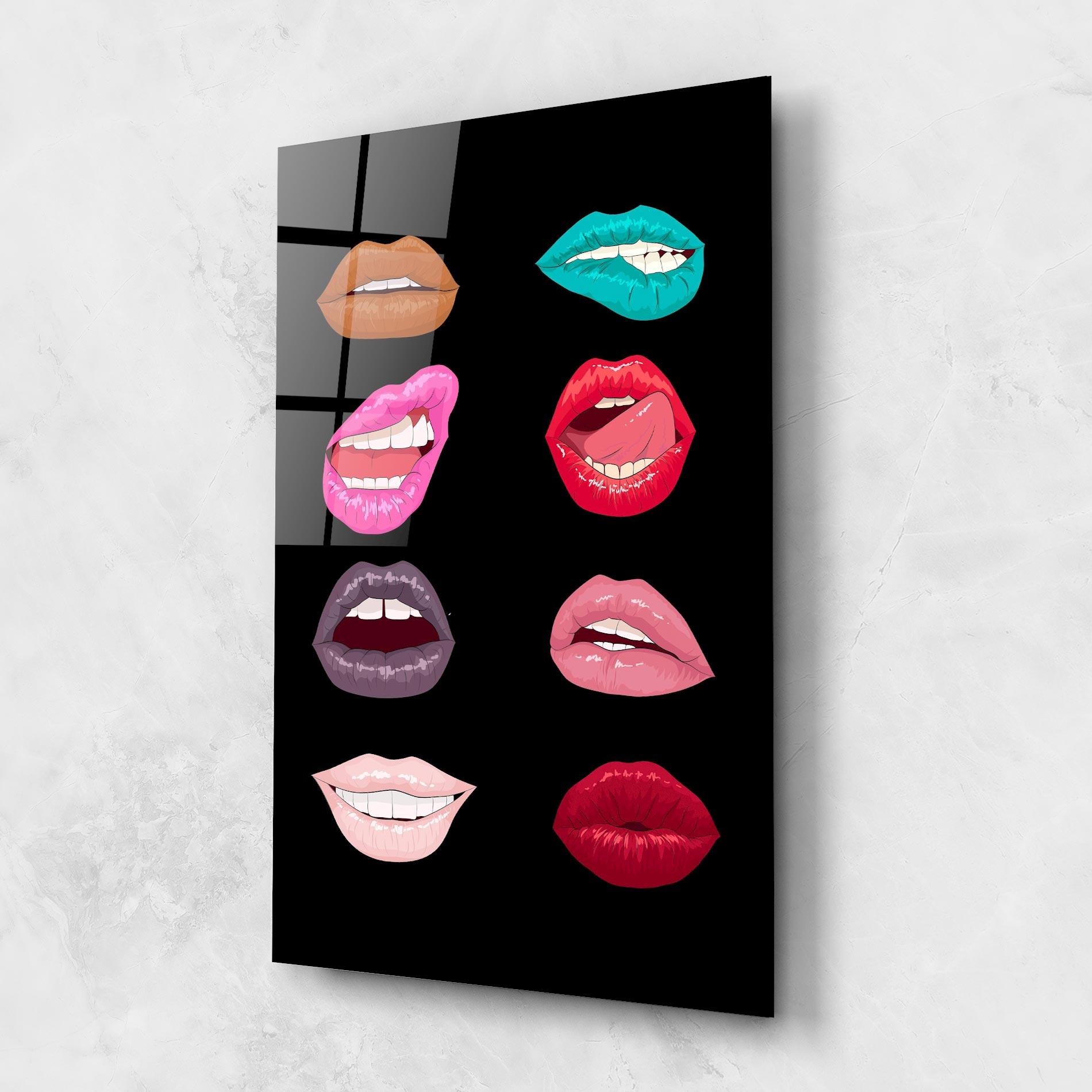 Obraz na Szkle Colorful Lips mockup 1