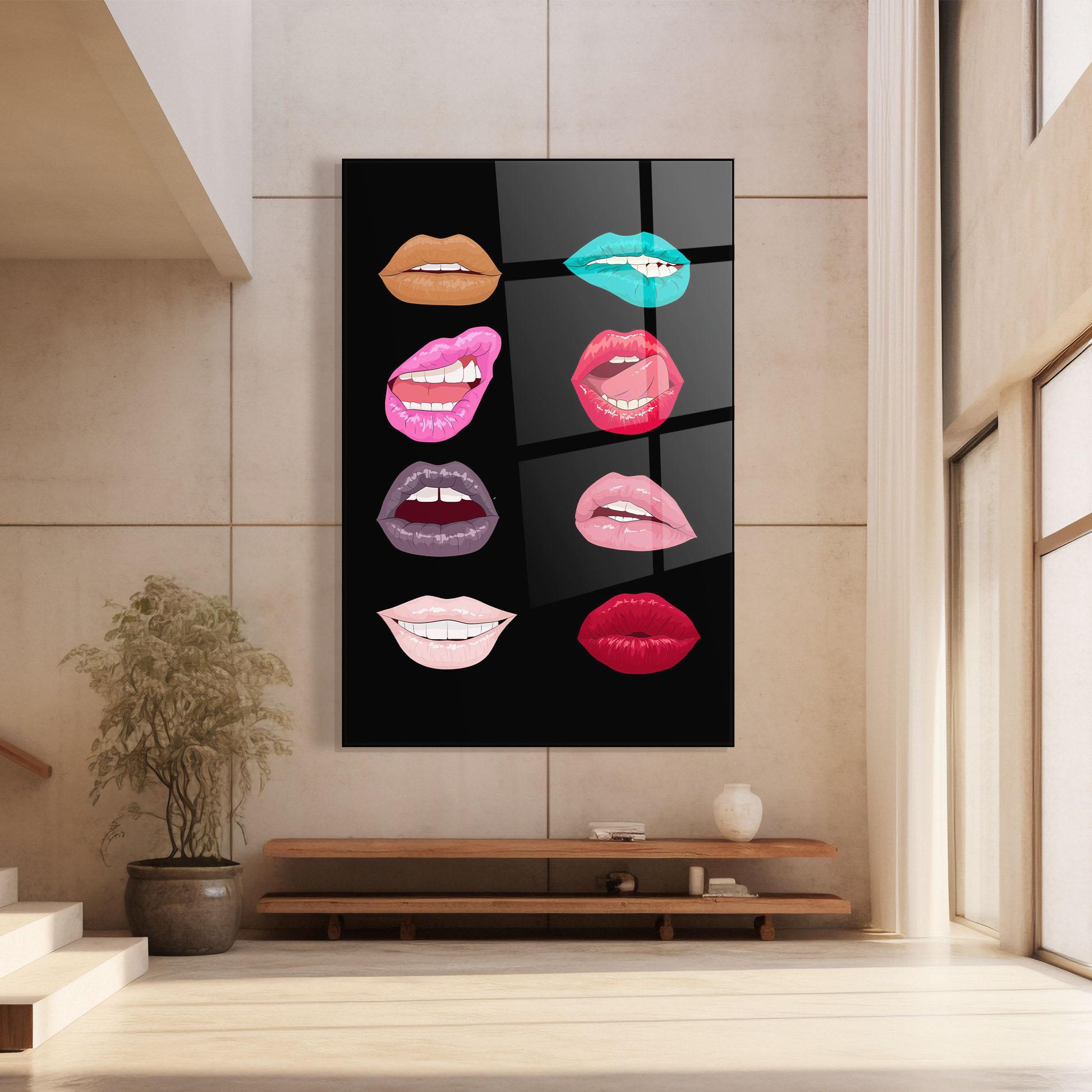 Obraz na Szkle Colorful Lips mockup 8