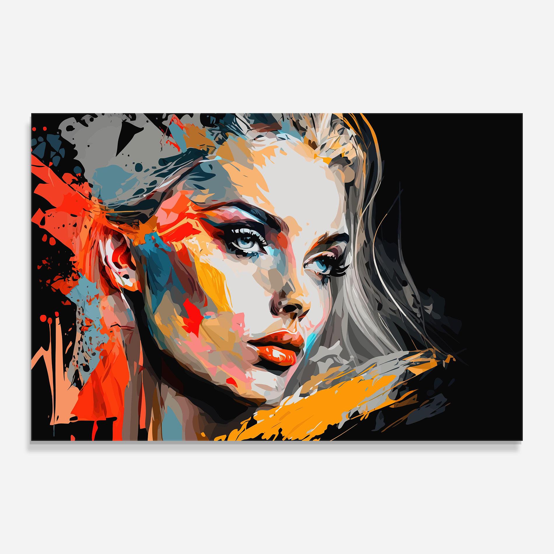 Obraz na Szkle Blue Eye Face mockup 0