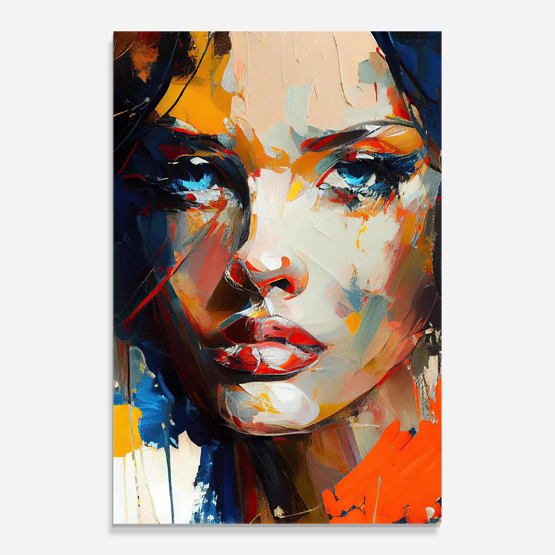 Obraz na Szkle Beautiful Brunette Woman mockup 0