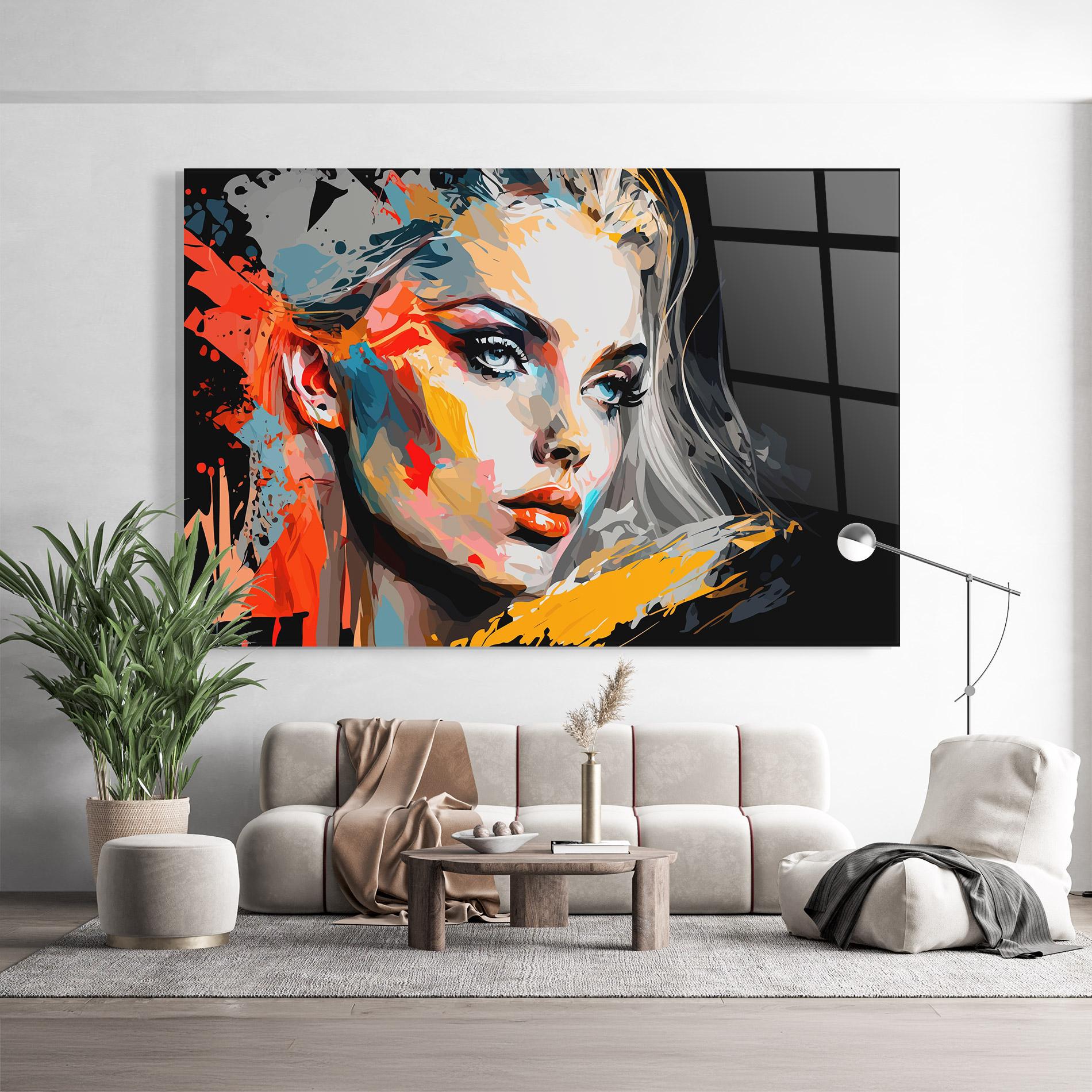 Obraz na Szkle Blue Eye Face mockup 9