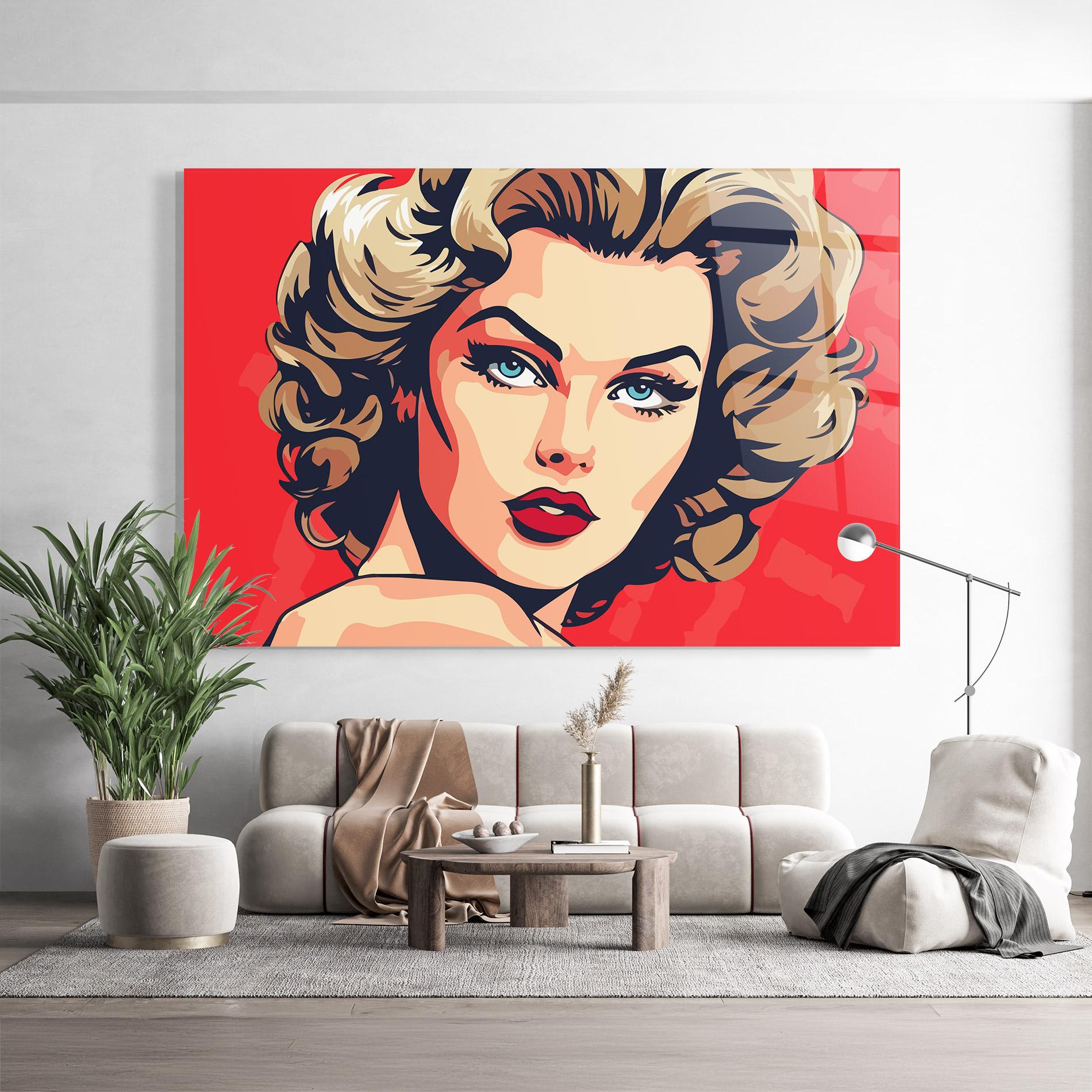 Obraz na Szkle Blue Eyes Portrait mockup 9