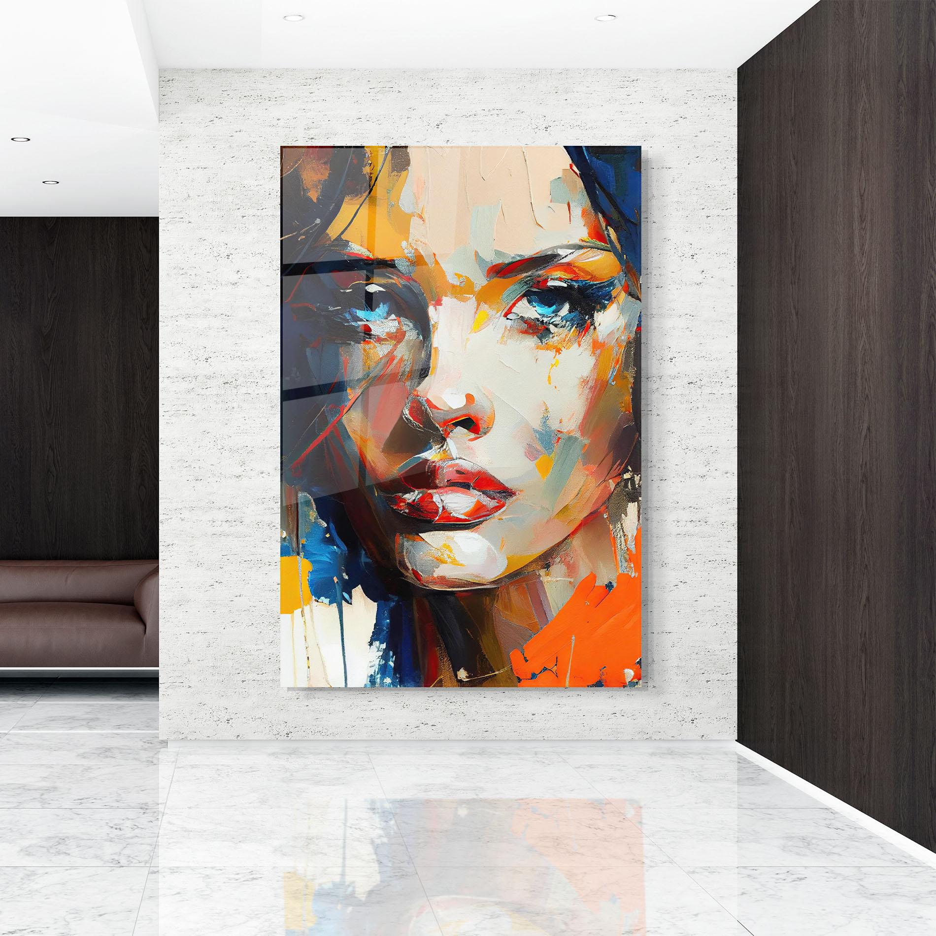 Obraz na Szkle Beautiful Brunette Woman mockup 9