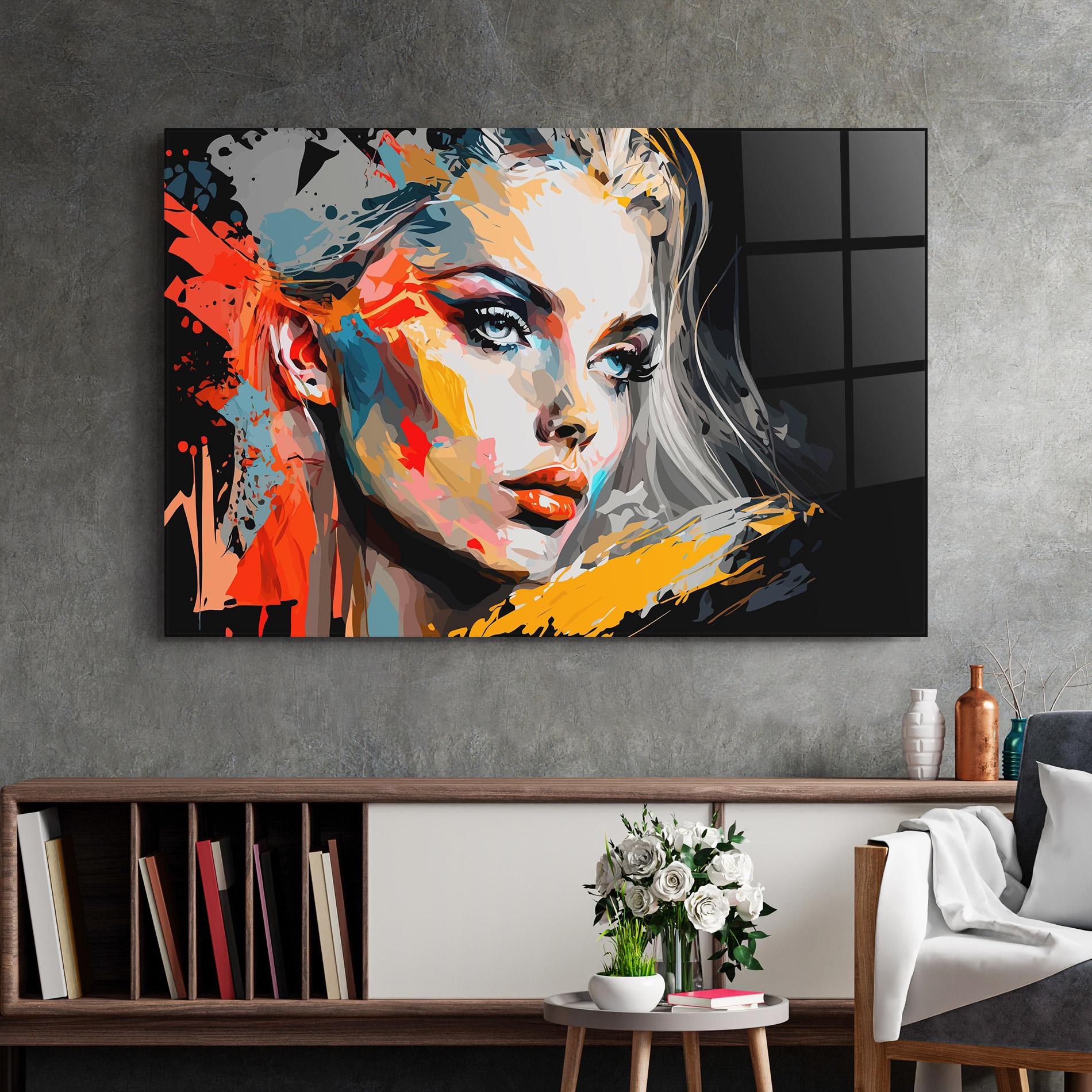 Obraz na Szkle Blue Eye Face mockup 2