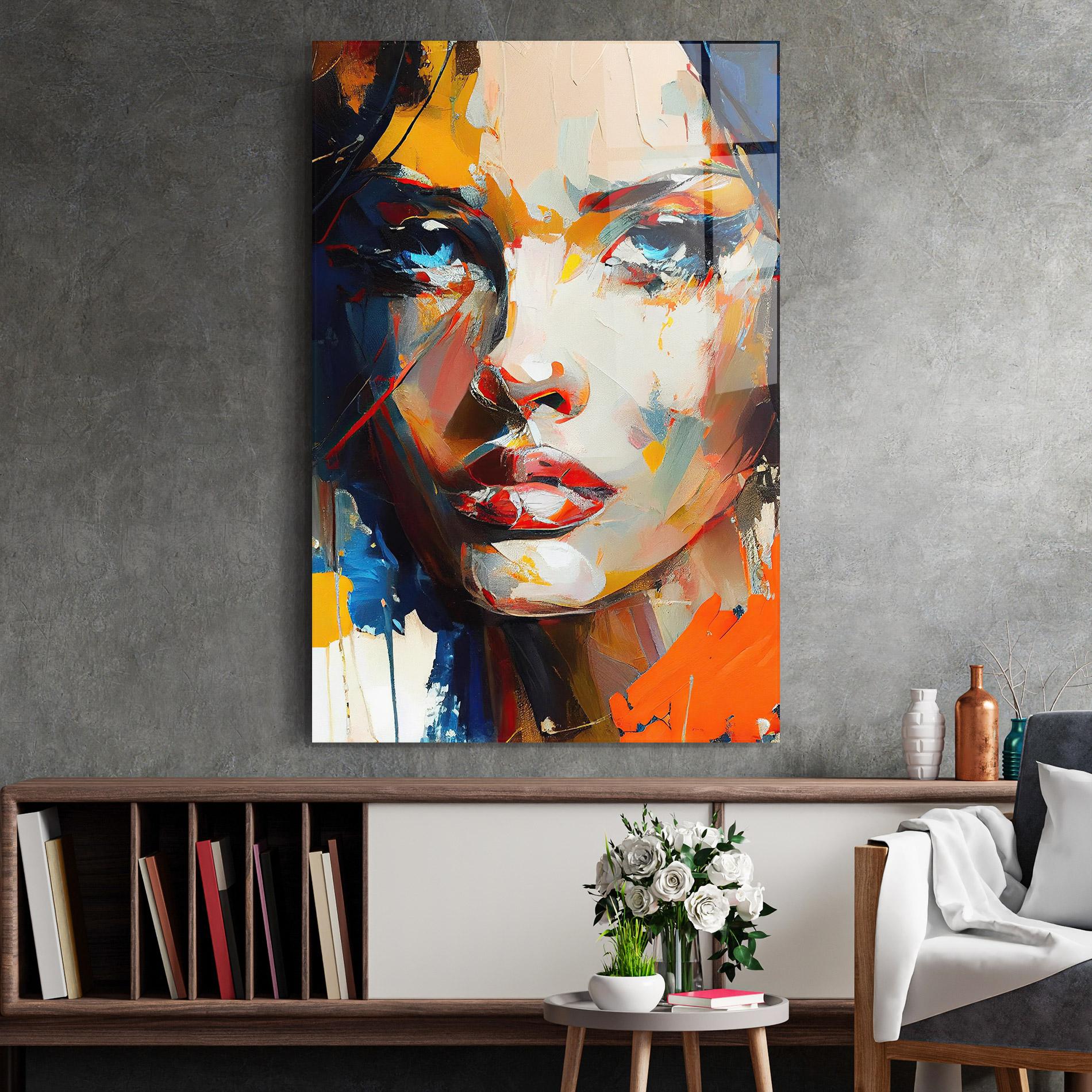 Obraz na Szkle Beautiful Brunette Woman mockup 2